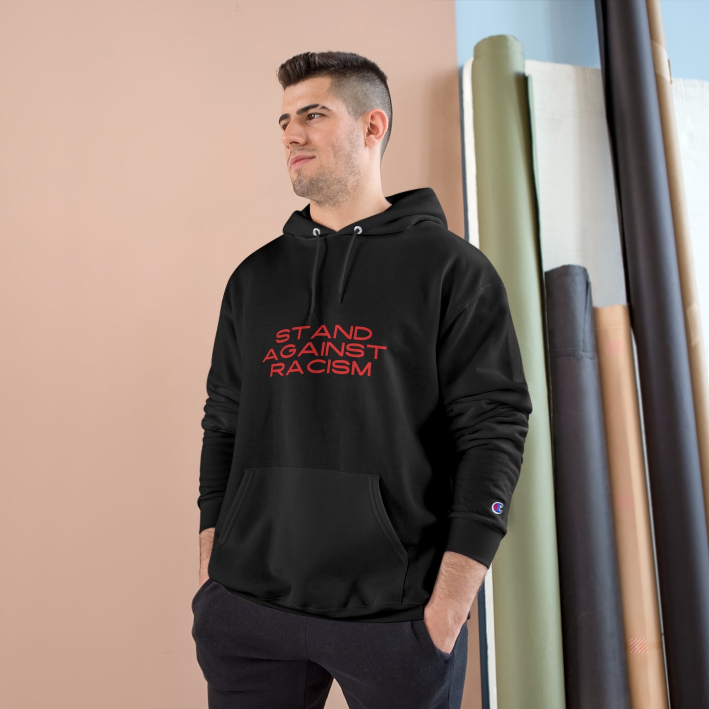 Champion Hoodie - STAND AGAINST RACISM, Pullover