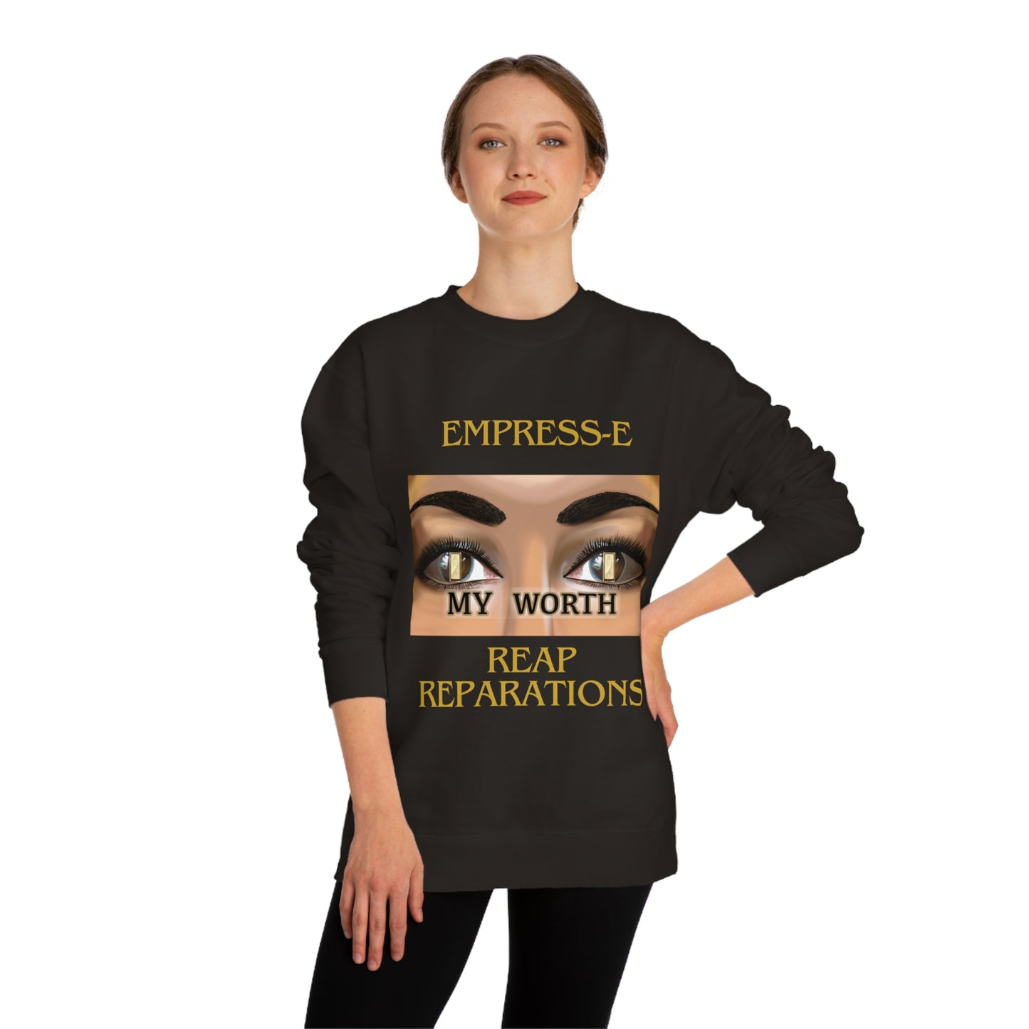 B- History Unisex Crew Neck Sweatshirt - MY WORTH Reparations, African American