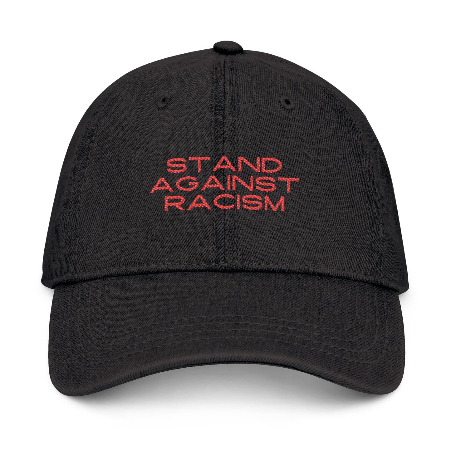 Embroidered Denim Hat - 'Stand Against Racism'