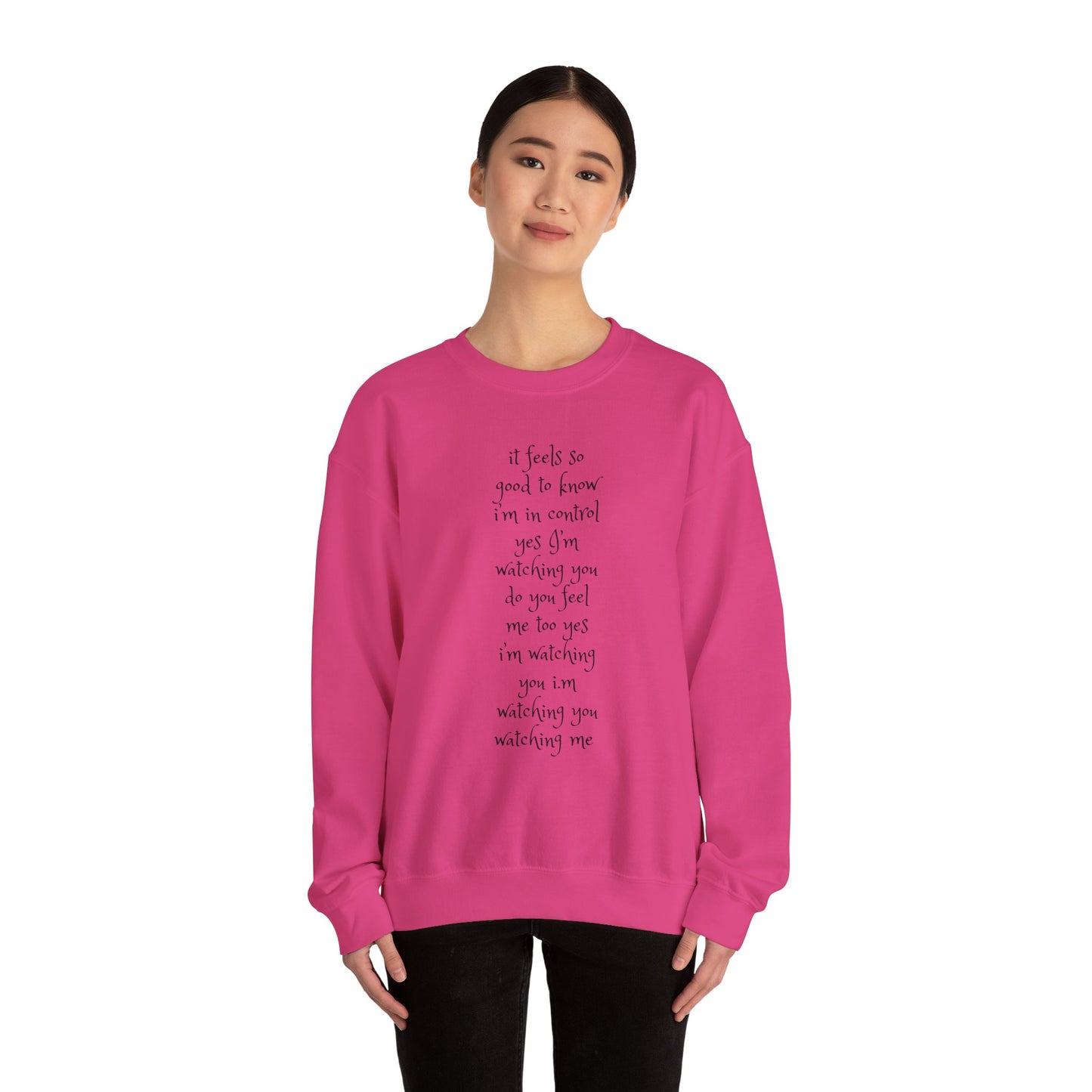 Music Lover Heavy Blend Sweatshirt - I'm Watching You Watching Me Rock Song SHADOO by Empress-E