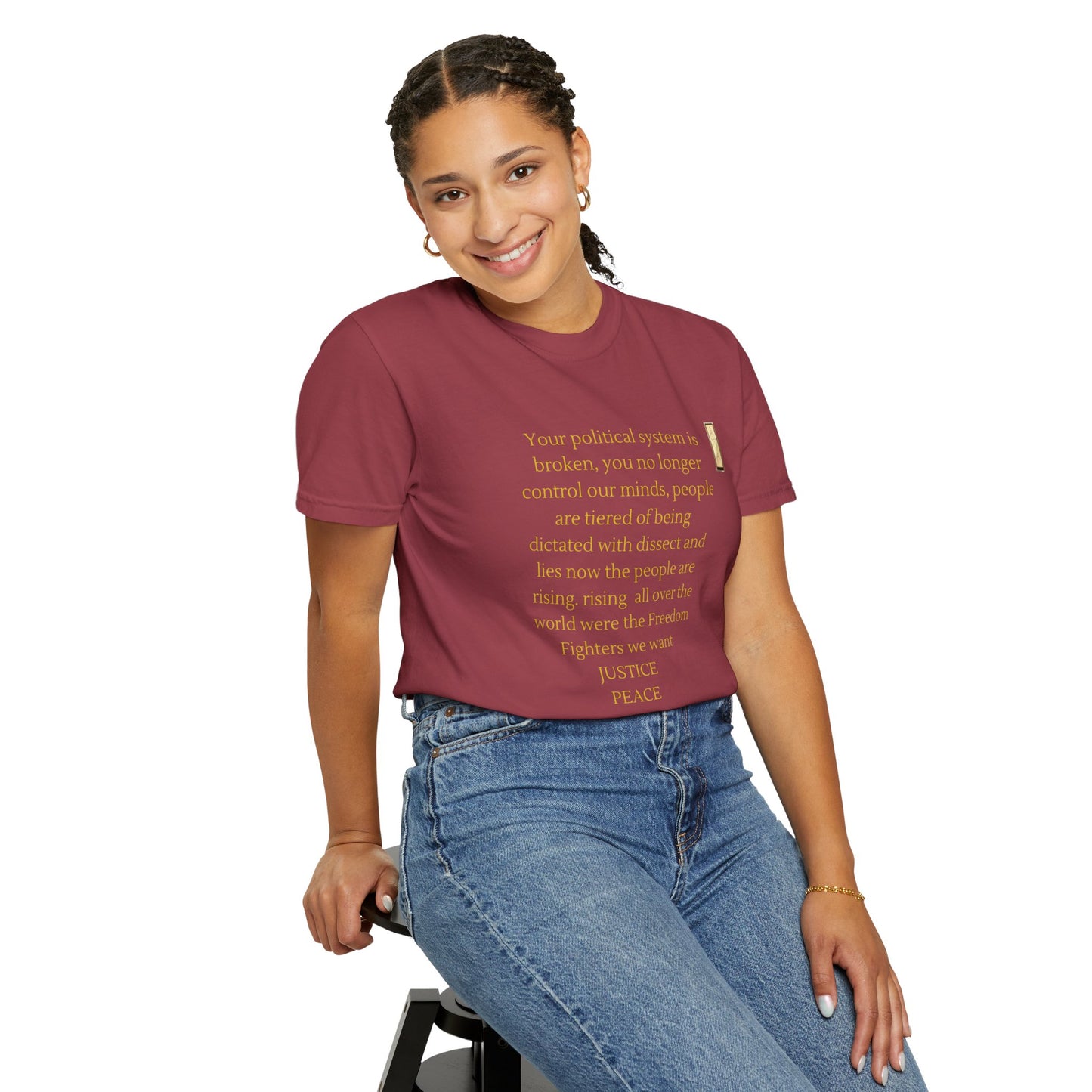 Unisex Garment-Dyed T-shirt- Your political system is broken