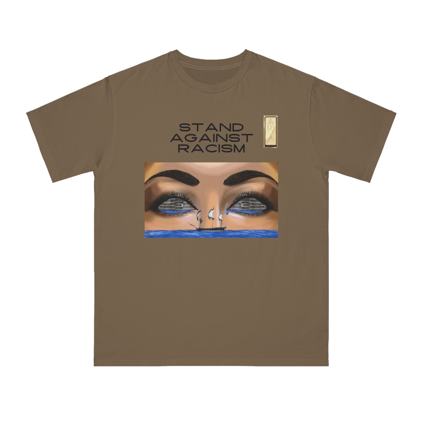 Organic Unisex Classic T-Shirt - Stand Against Racism SLAVE SHIP Graphic Tee