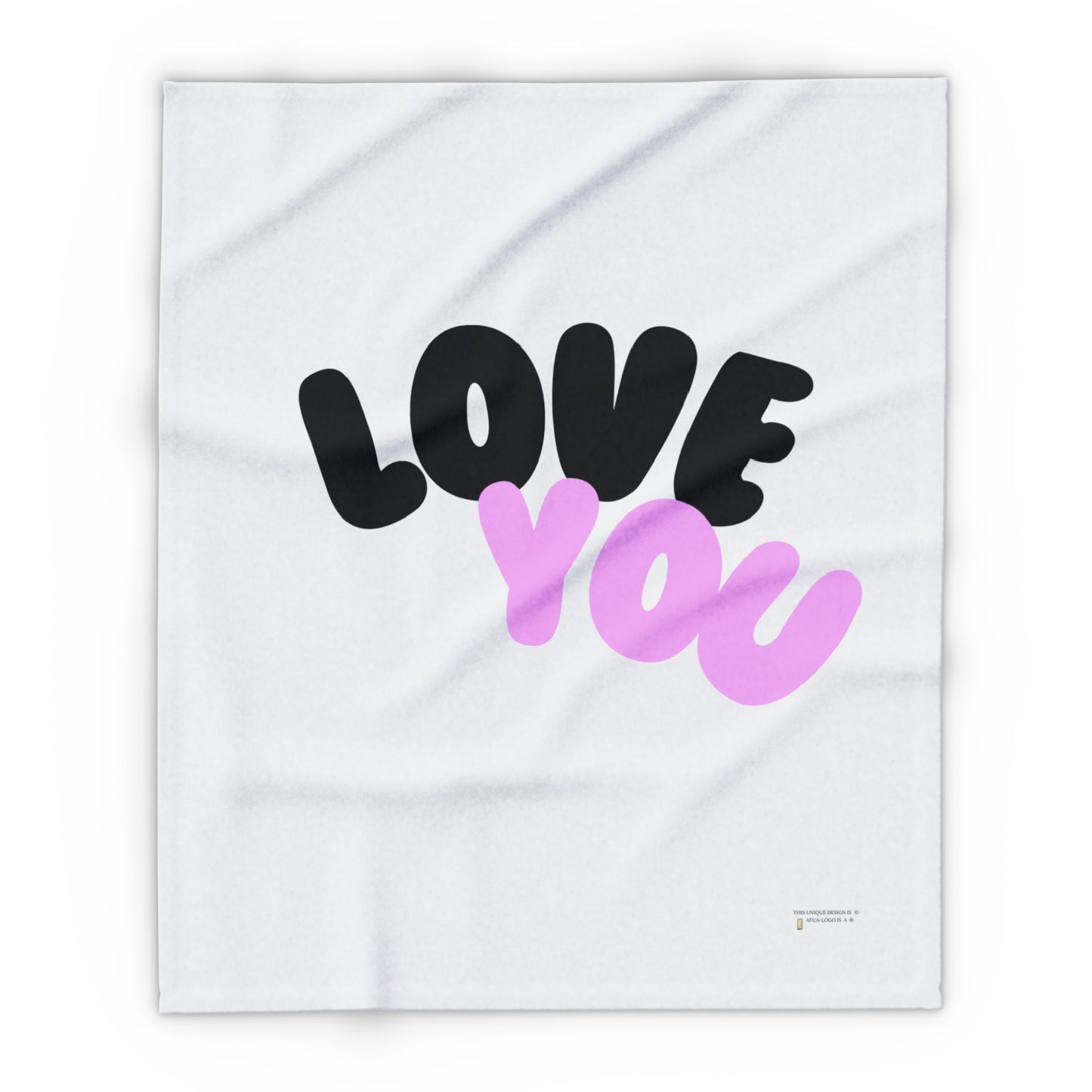 Fleece Blanket - 'Love You' Design