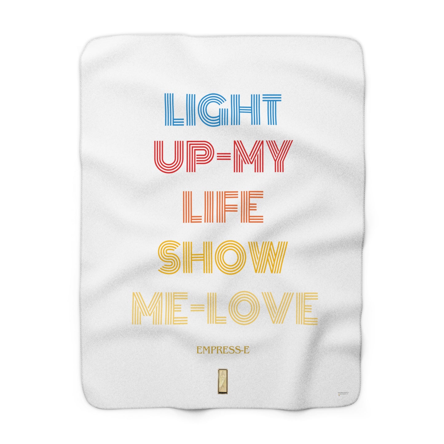 Sherpa Fleece Blanket - LIGHT up my LIFE, Cozy Throw, Soft Bedding, Warm Cover,