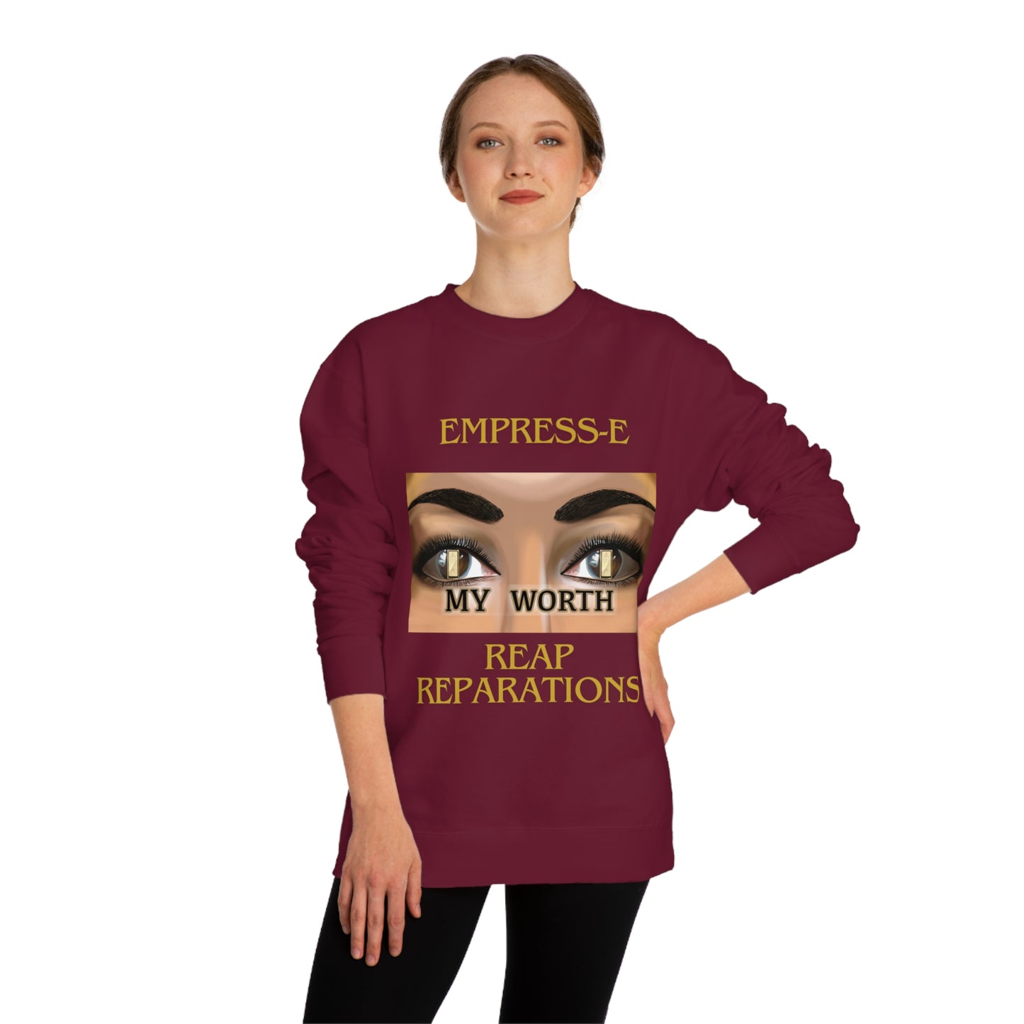 B- History Unisex Crew Neck Sweatshirt - MY WORTH Reparations, African American