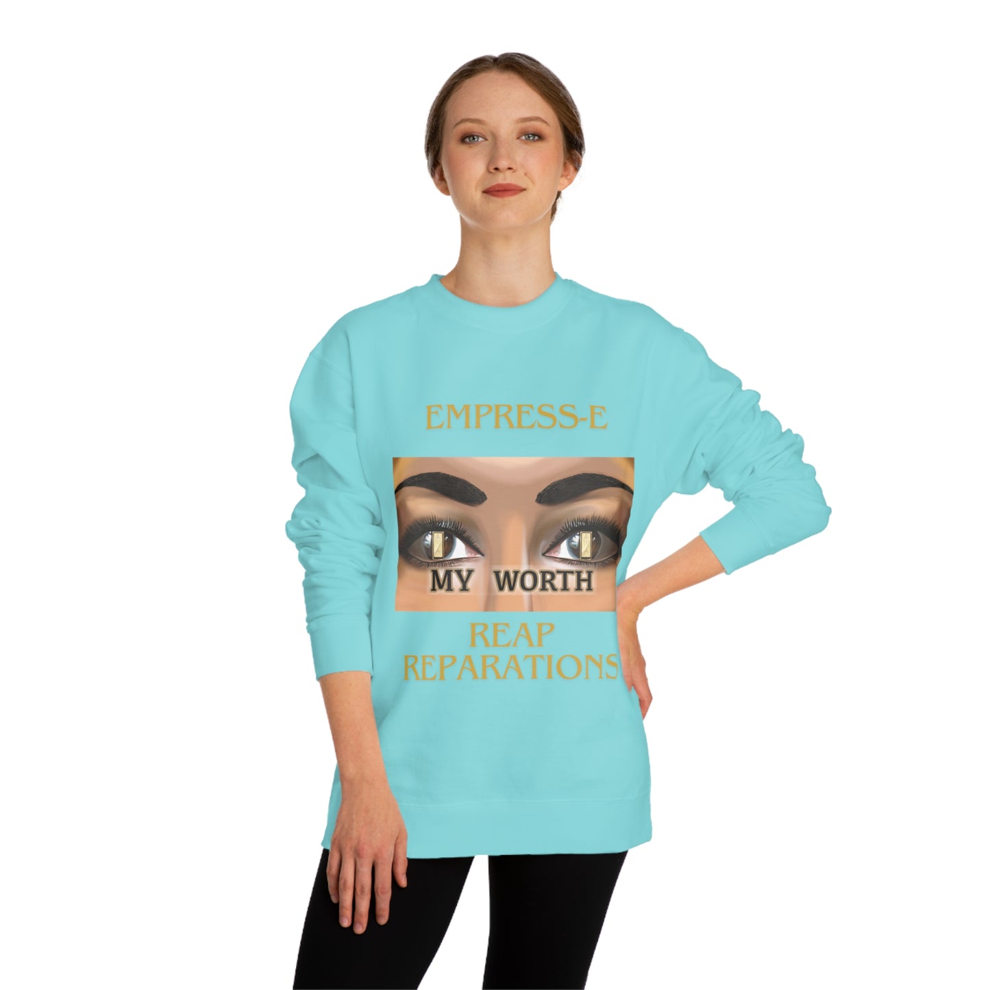 B- History Unisex Crew Neck Sweatshirt - MY WORTH Reparations, African American