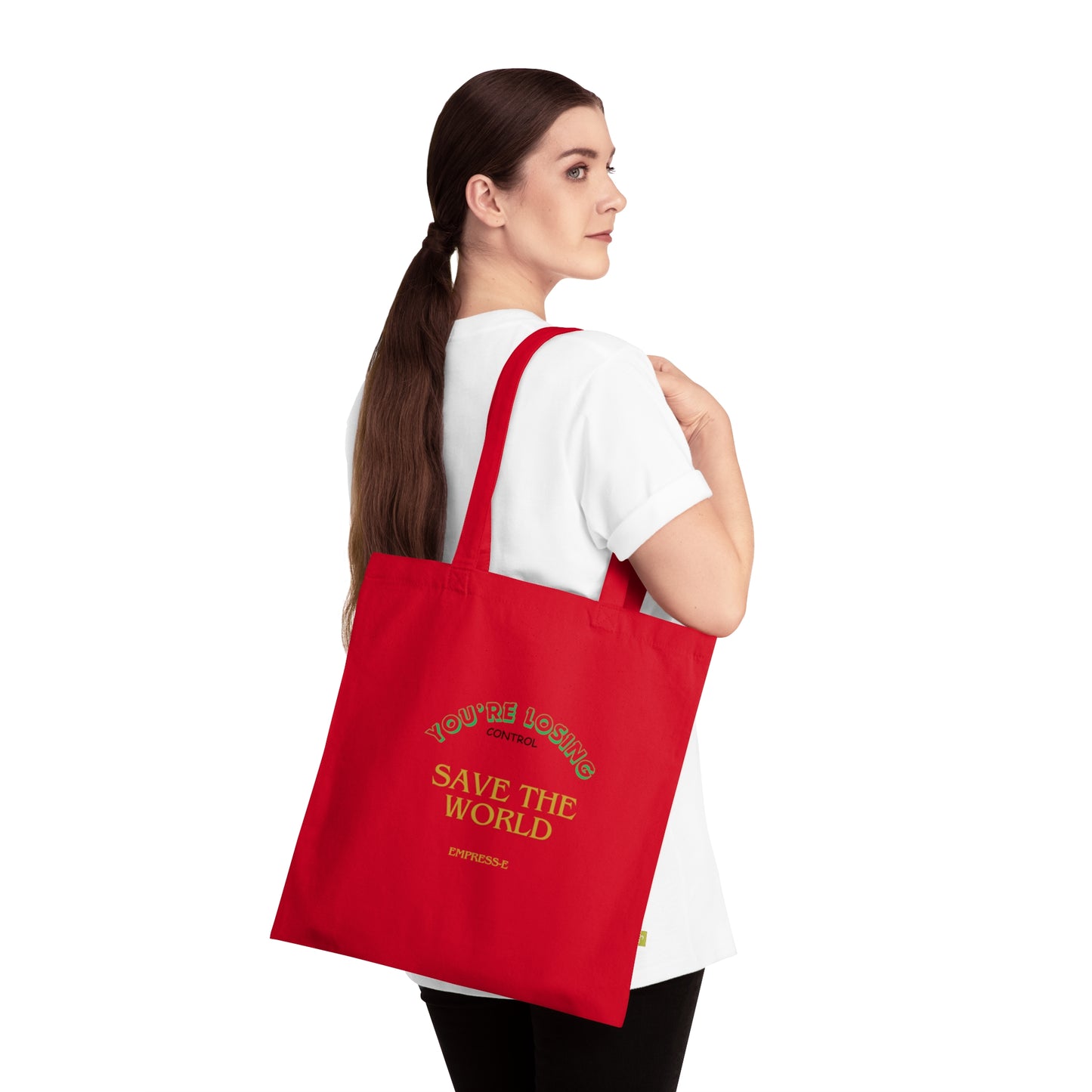 Organic Cotton Tote Bag. : SAVE THE WORLD