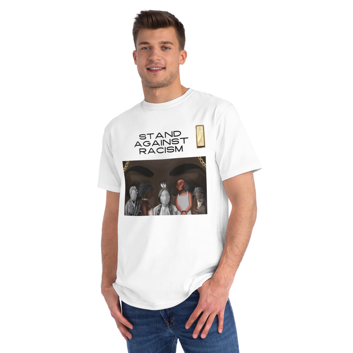 Unisex Organic T-Shirt - Stand Against Racism Graphic Tee