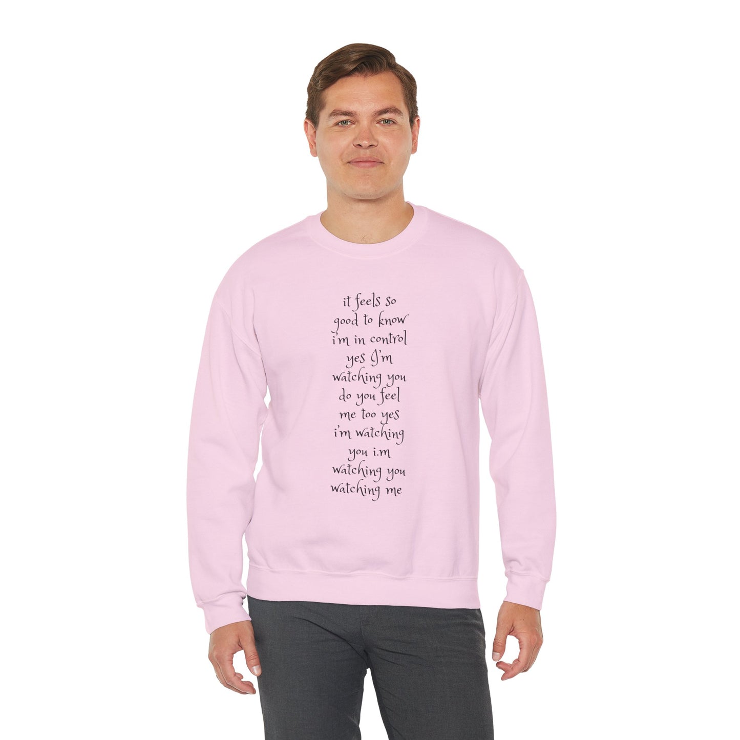 Music Lover Heavy Blend Sweatshirt - I'm Watching You Watching Me Rock Song SHADOO by Empress-E