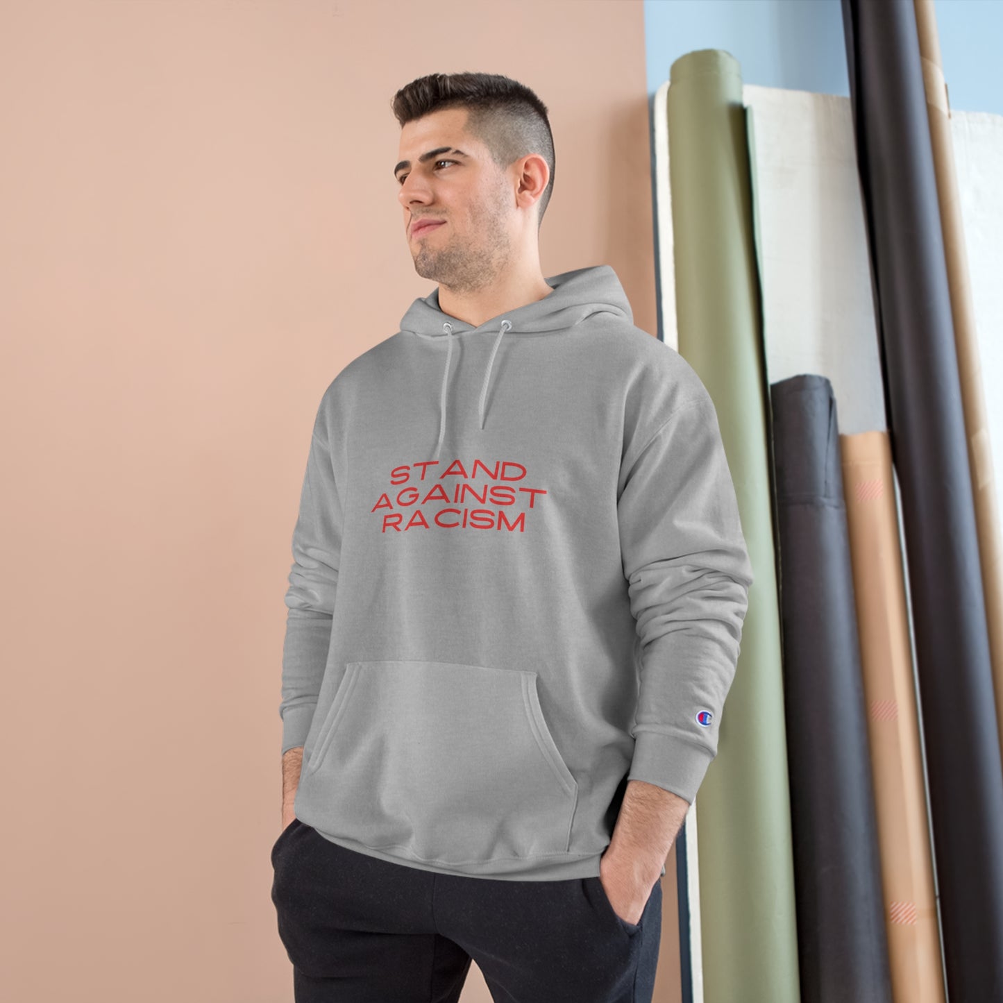 Champion Hoodie - STAND AGAINST RACISM, Pullover