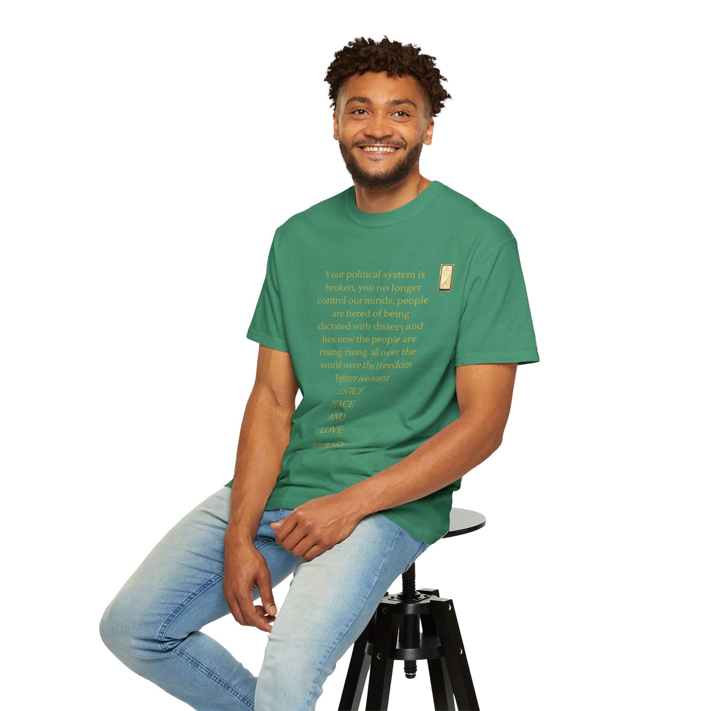 Unisex Garment-Dyed T-shirt- Your political system is broken