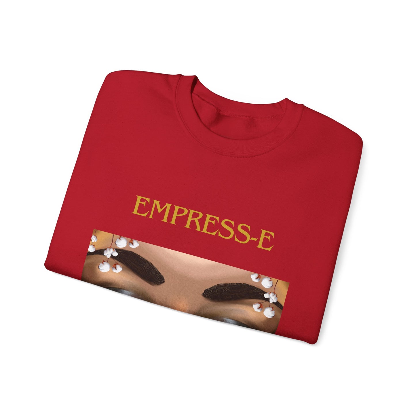 Unisex Heavy Blend™ Crewneck Sweatshirt. : EMPRESS-E. COTTON FIELD.