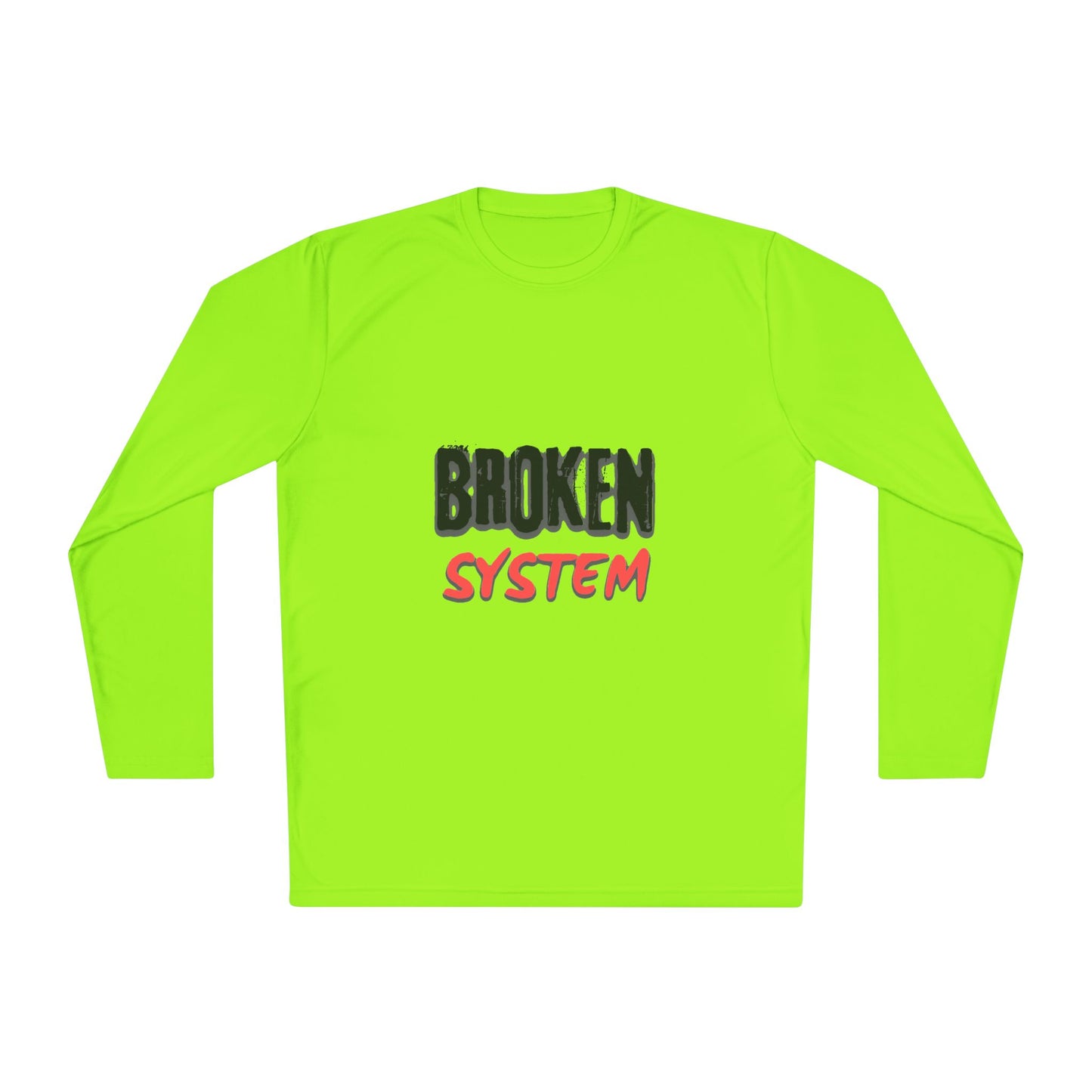 Broken System Unisex Lightweight Long Sleeve Tee - Trendy Graphic Tee, Rebellion Shirt, Activist Clothing, Protest Apparel, Political