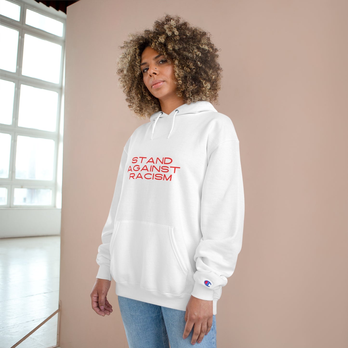 Champion Hoodie - STAND AGAINST RACISM, Pullover