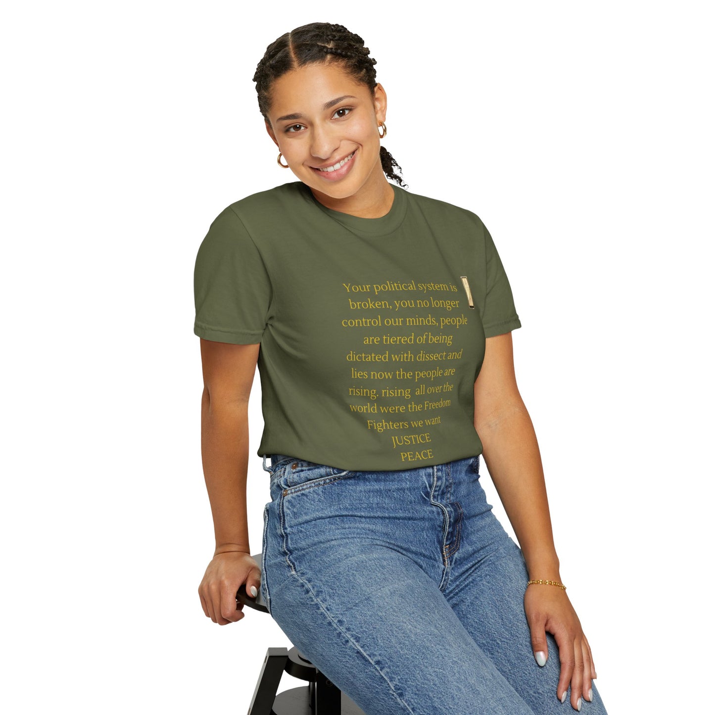 Unisex Garment-Dyed T-shirt- Your political system is broken