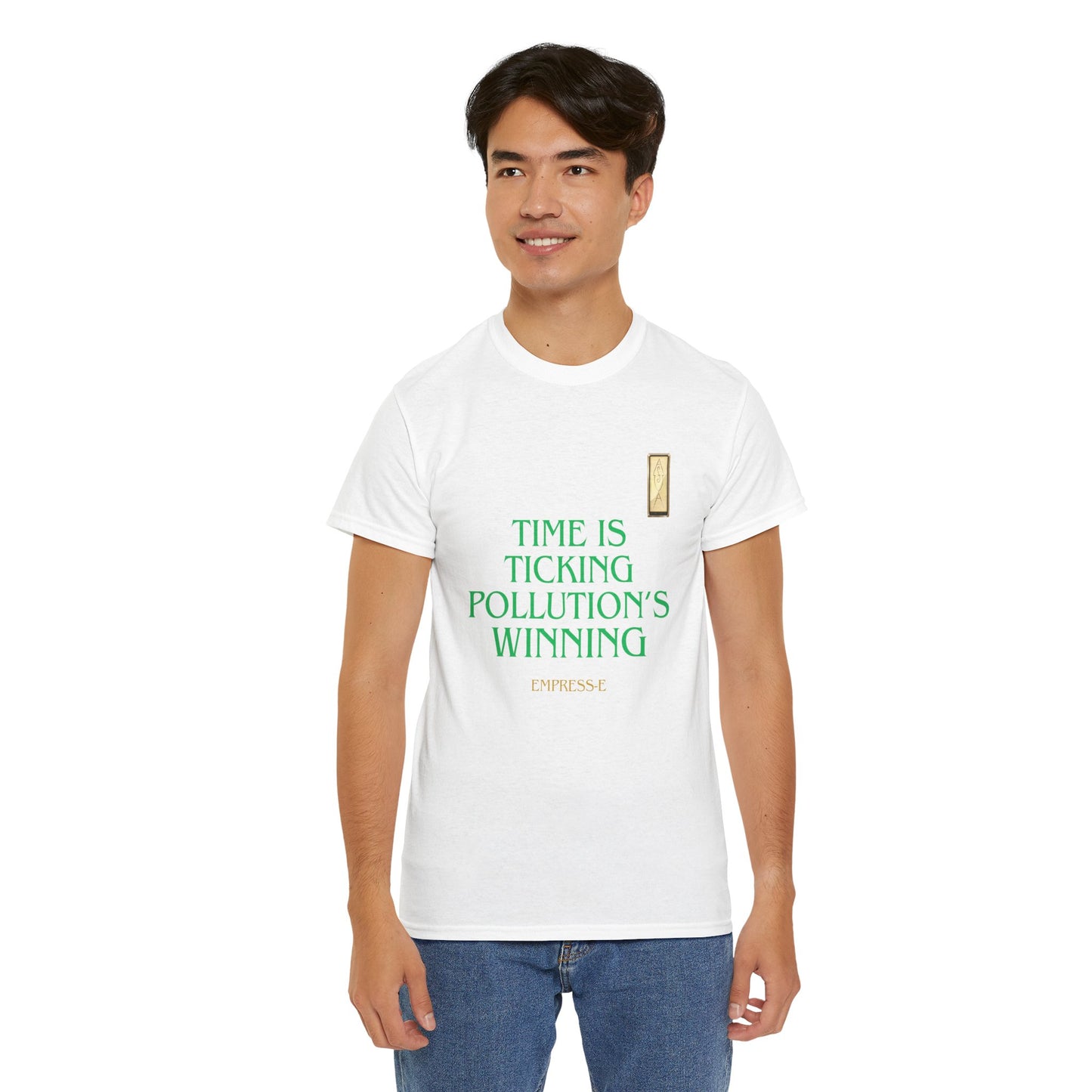 T-Shirt SAVE THE WORLD - GLOBAL WARMING - TIME IS TICKING POLLUTION'S WINNING