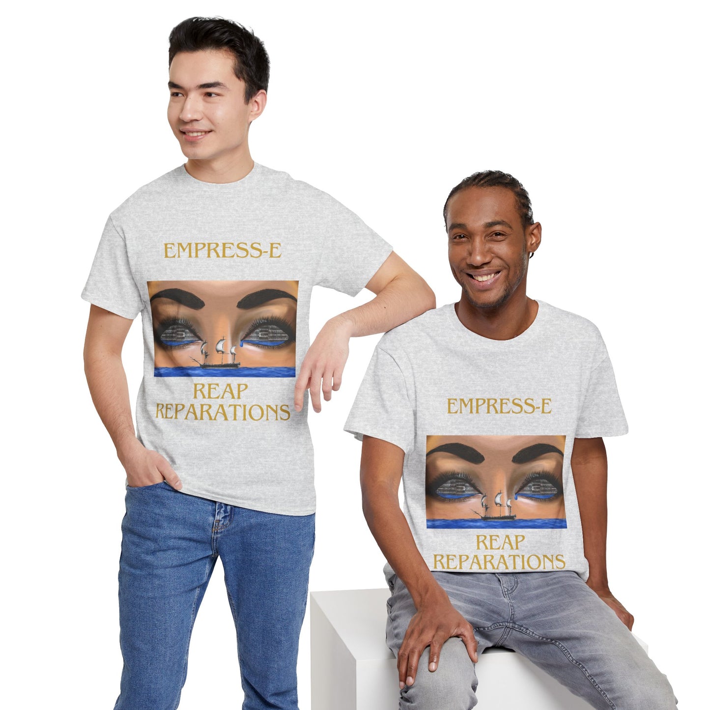 T-Shirt REAP REPARATIONS slave ships eyes black history