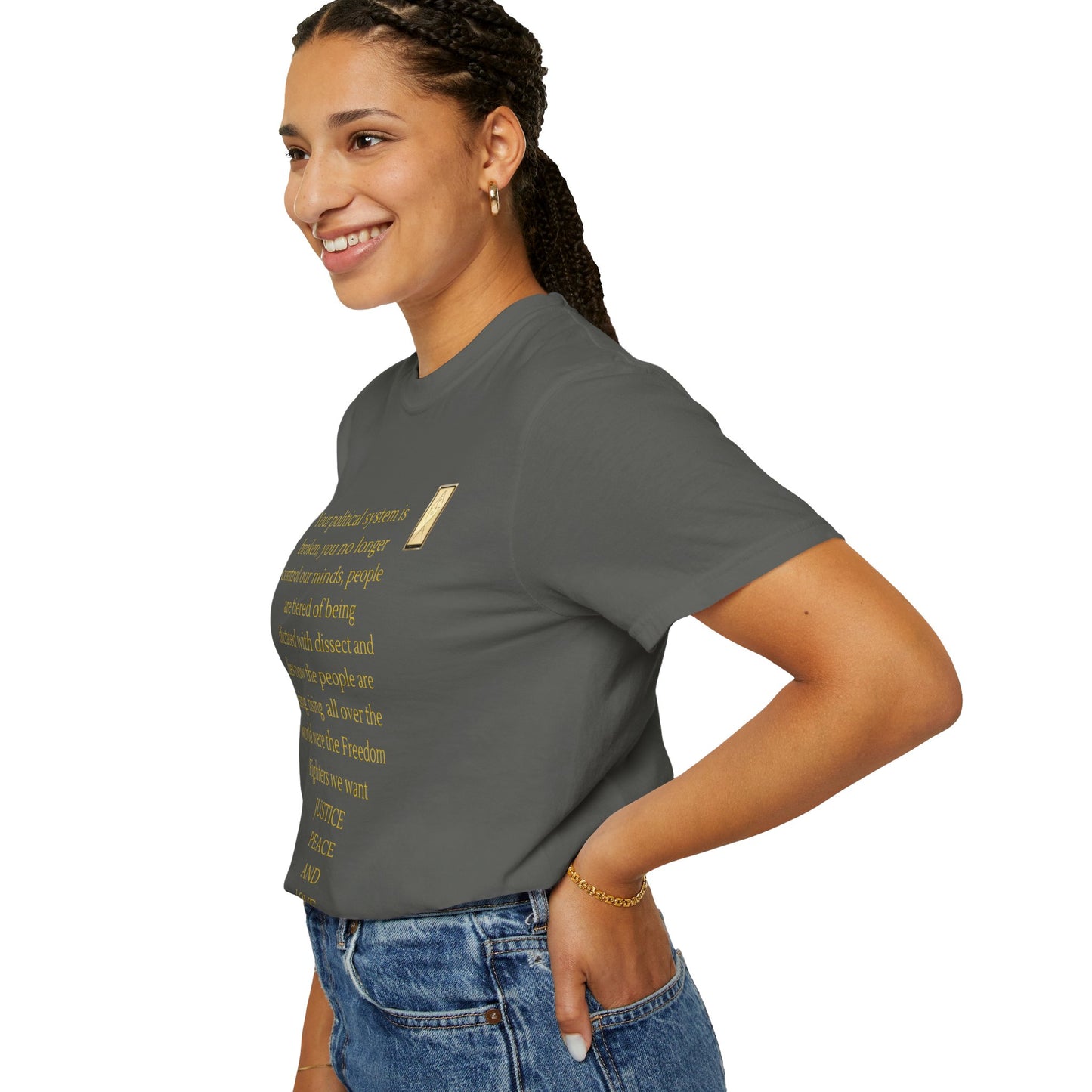 Unisex Garment-Dyed T-shirt- Your political system is broken