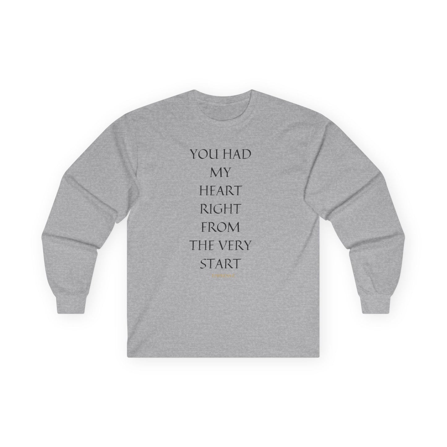 Romantic Long Sleeve Tee, Love Heart Quote Shirt, Valentine's Day Gift, Couples Matching Top, Anniversary Present, Relationship Apparel