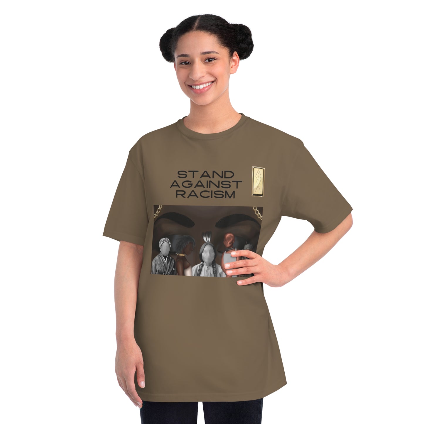 Unisex Organic T-Shirt - Stand Against Racism Graphic Tee
