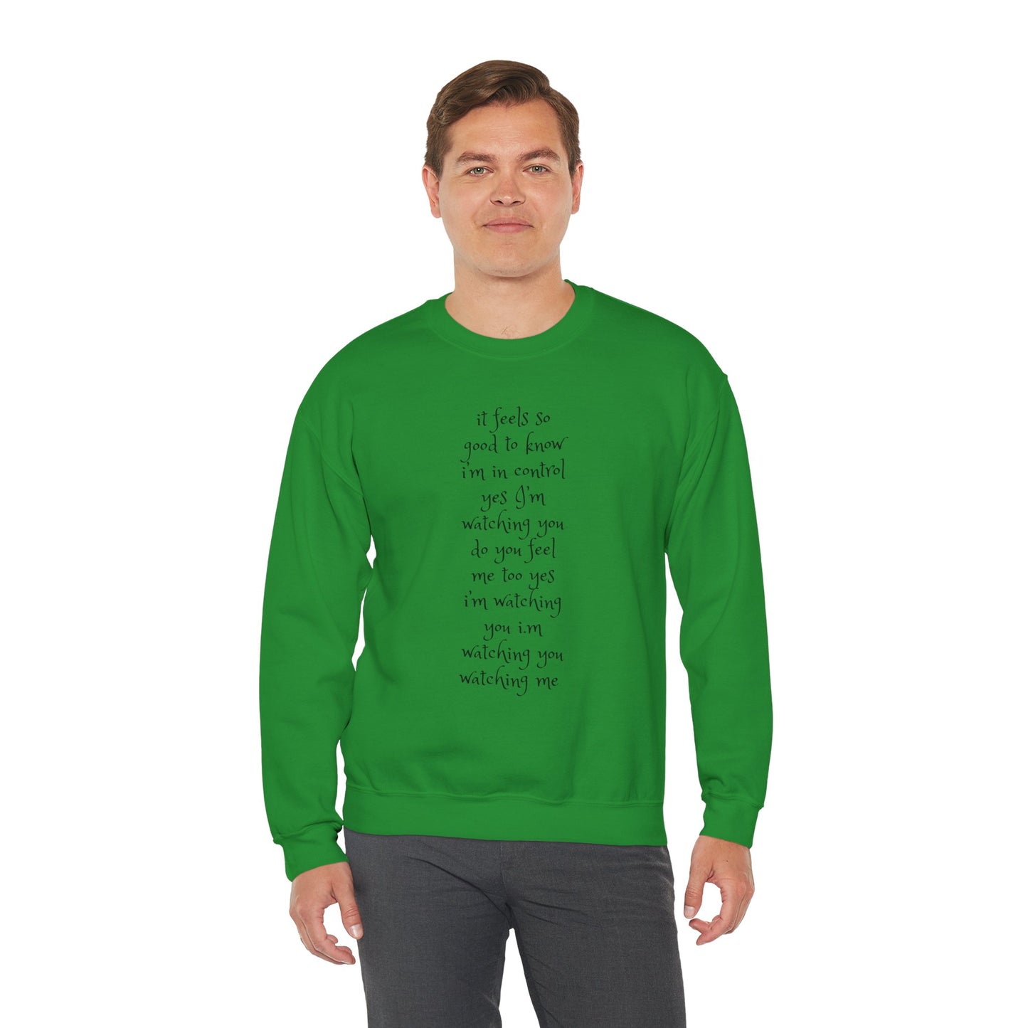 Music Lover Heavy Blend Sweatshirt - I'm Watching You Watching Me Rock Song SHADOO by Empress-E