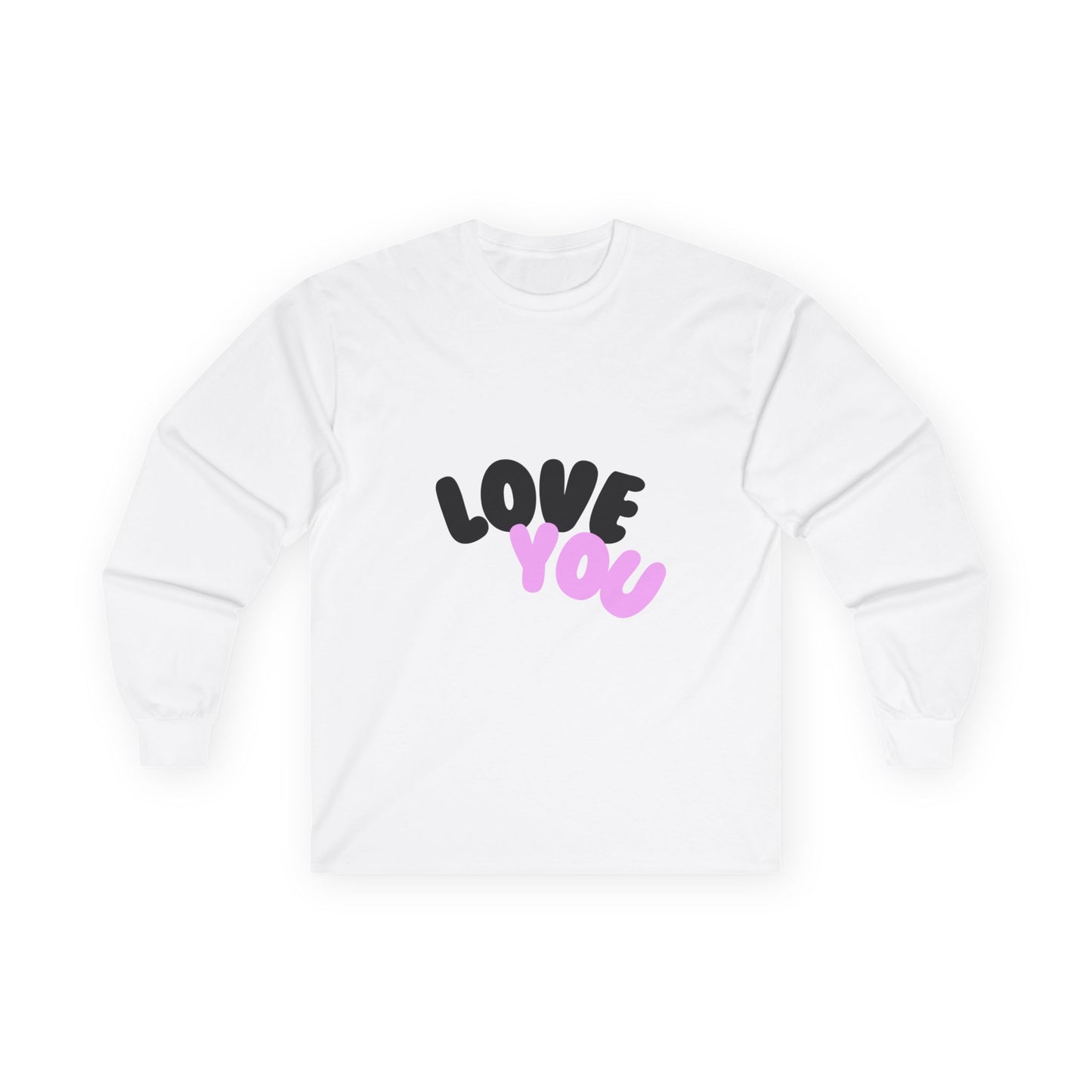 Love You Long Sleeve Tee, Romantic Couples Shirt, Valentine's Day Gift, Relationship Anniversary Top,