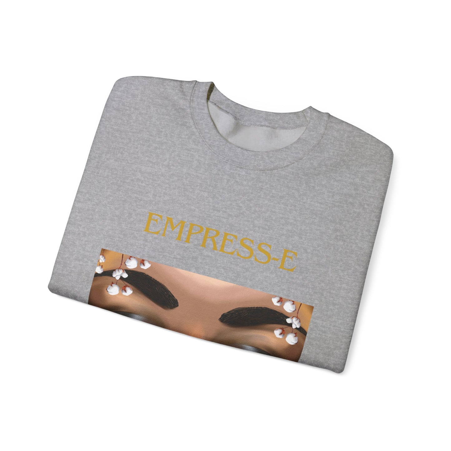 Unisex Heavy Blend™ Crewneck Sweatshirt. : EMPRESS-E. COTTON FIELD.