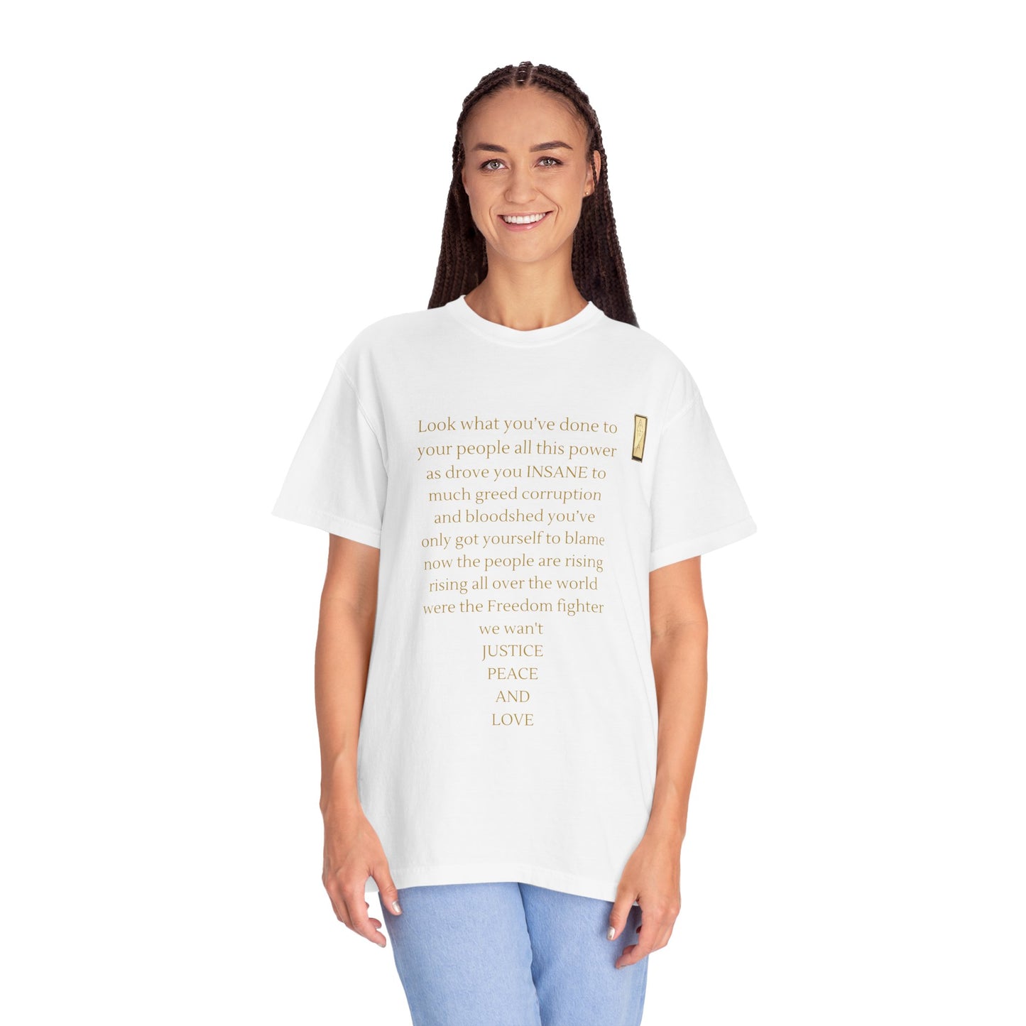 Unisex Garment-Dyed T-shirt - LOOK what you've done-BROKEN SYSTEM