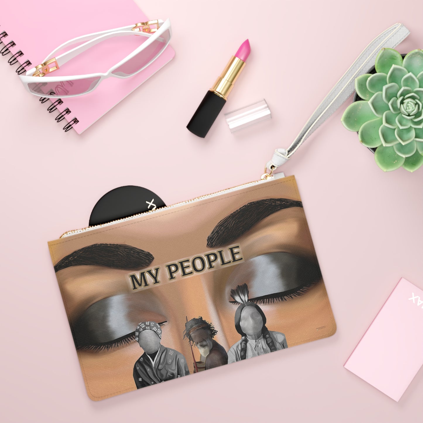 My People White Clutch Bag