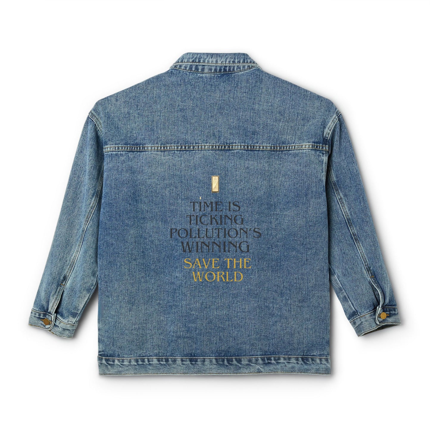 Women's Denim Jacket -losing control. SAVE THE WORLD