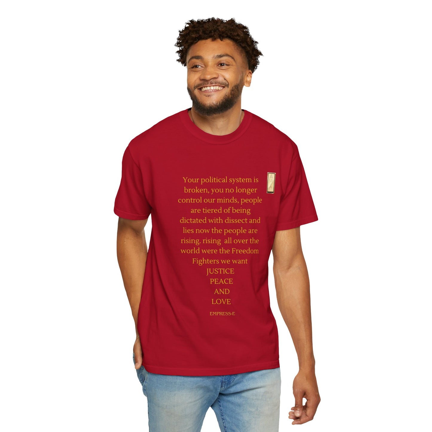 Unisex Garment-Dyed T-shirt- Your political system is broken