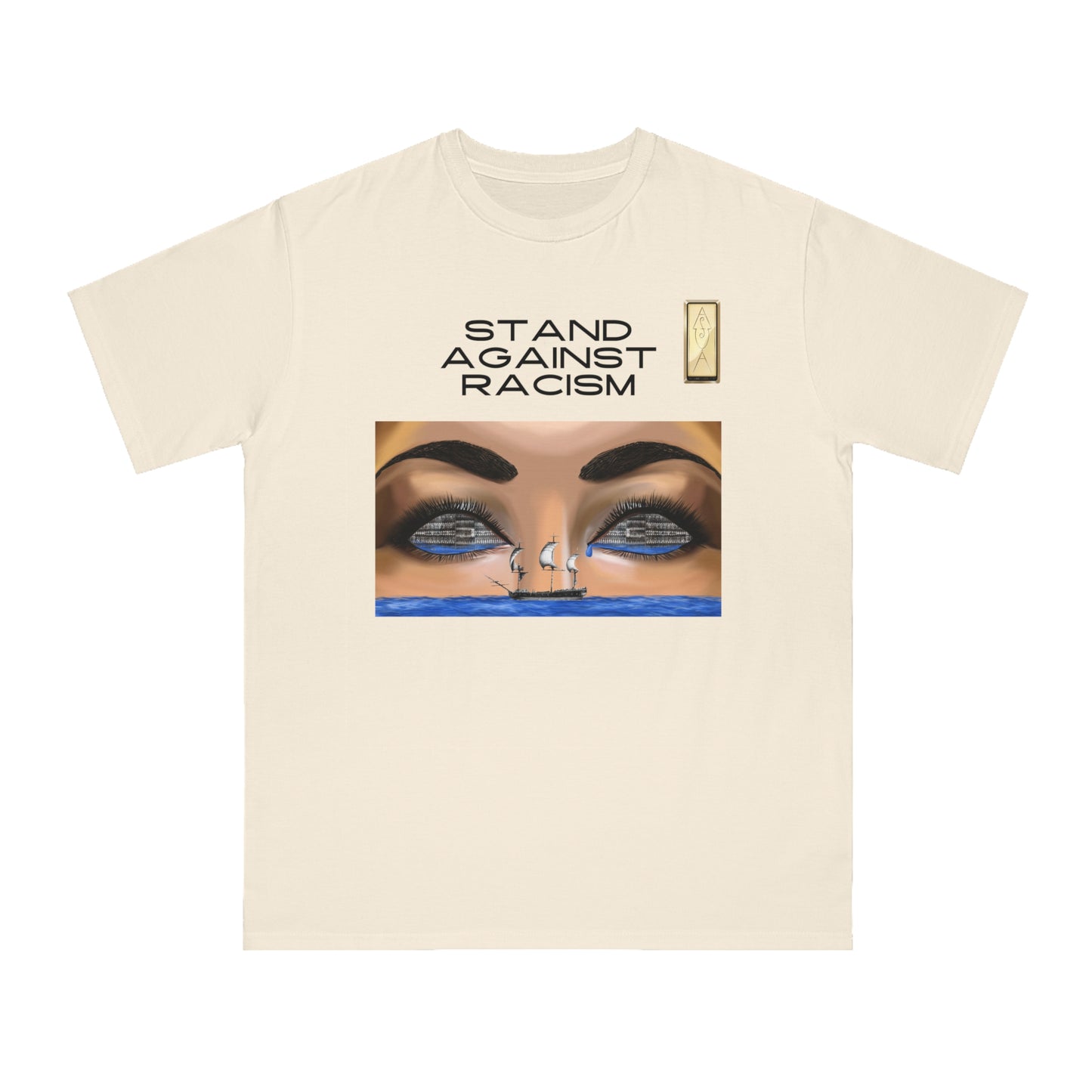 Organic Unisex Classic T-Shirt - Stand Against Racism SLAVE SHIP Graphic Tee