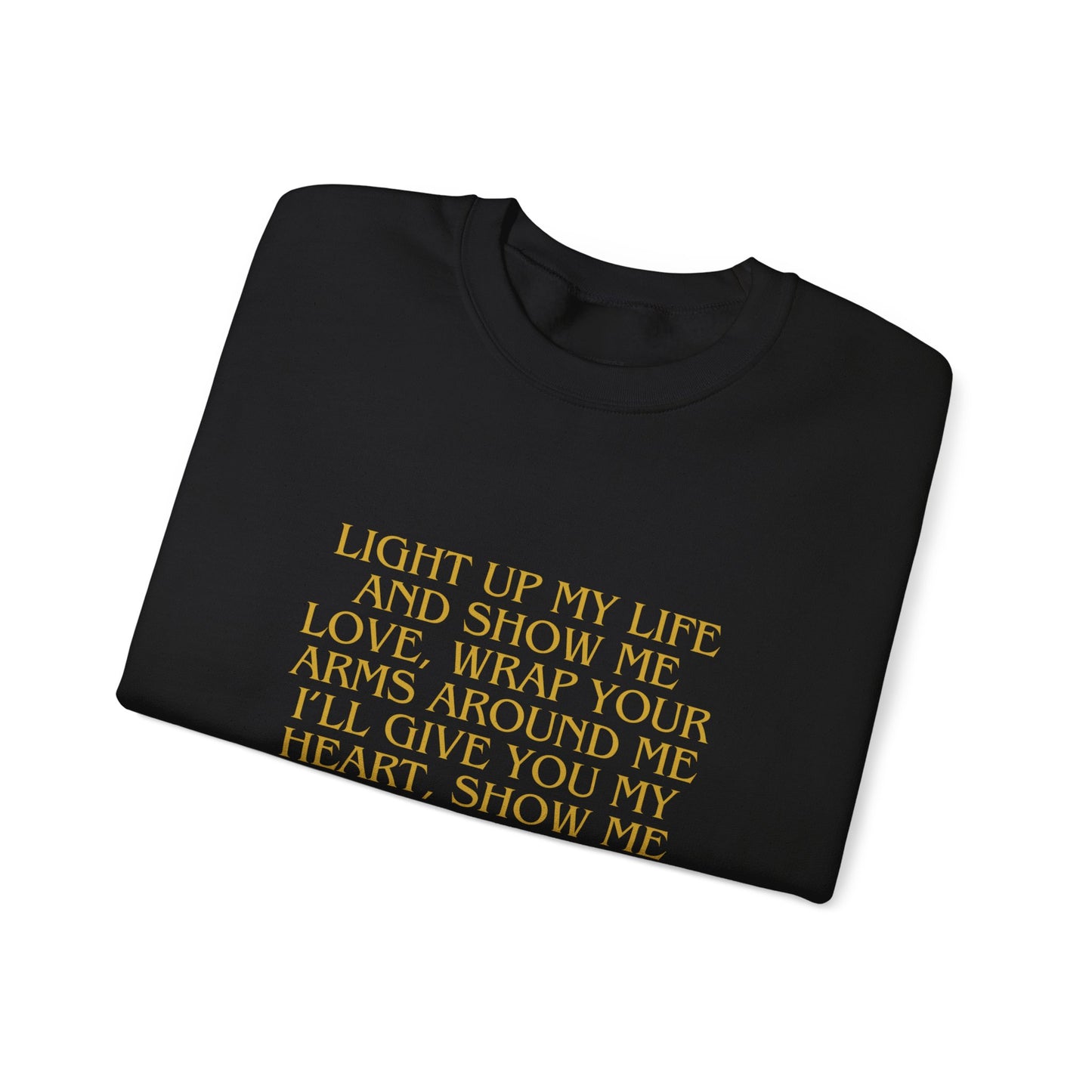 Love Light Unisex Sweatshirt - Romantic Gift, Couples Matching, Valentine's Day Shirt, Heartbeat Pullover, Cozy Jumper