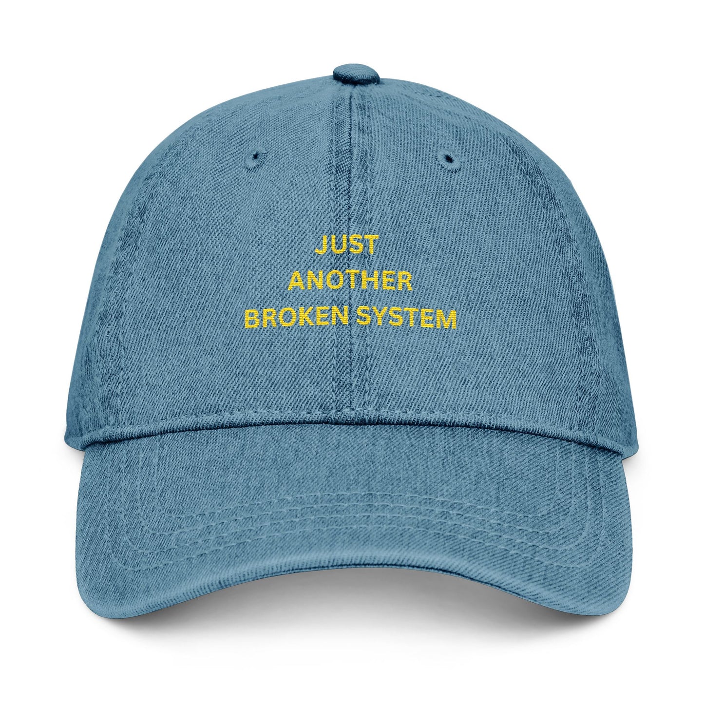 Embroidered Denim Hat - Just Another Broken System