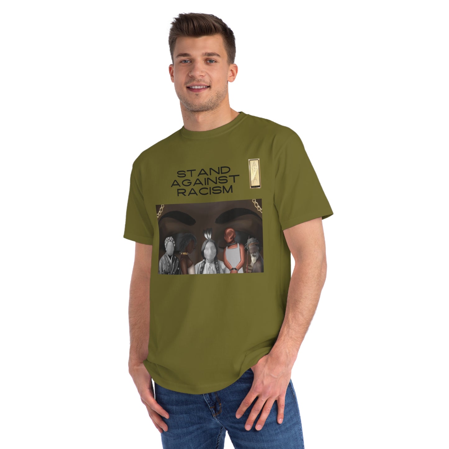 Unisex Organic T-Shirt - Stand Against Racism Graphic Tee