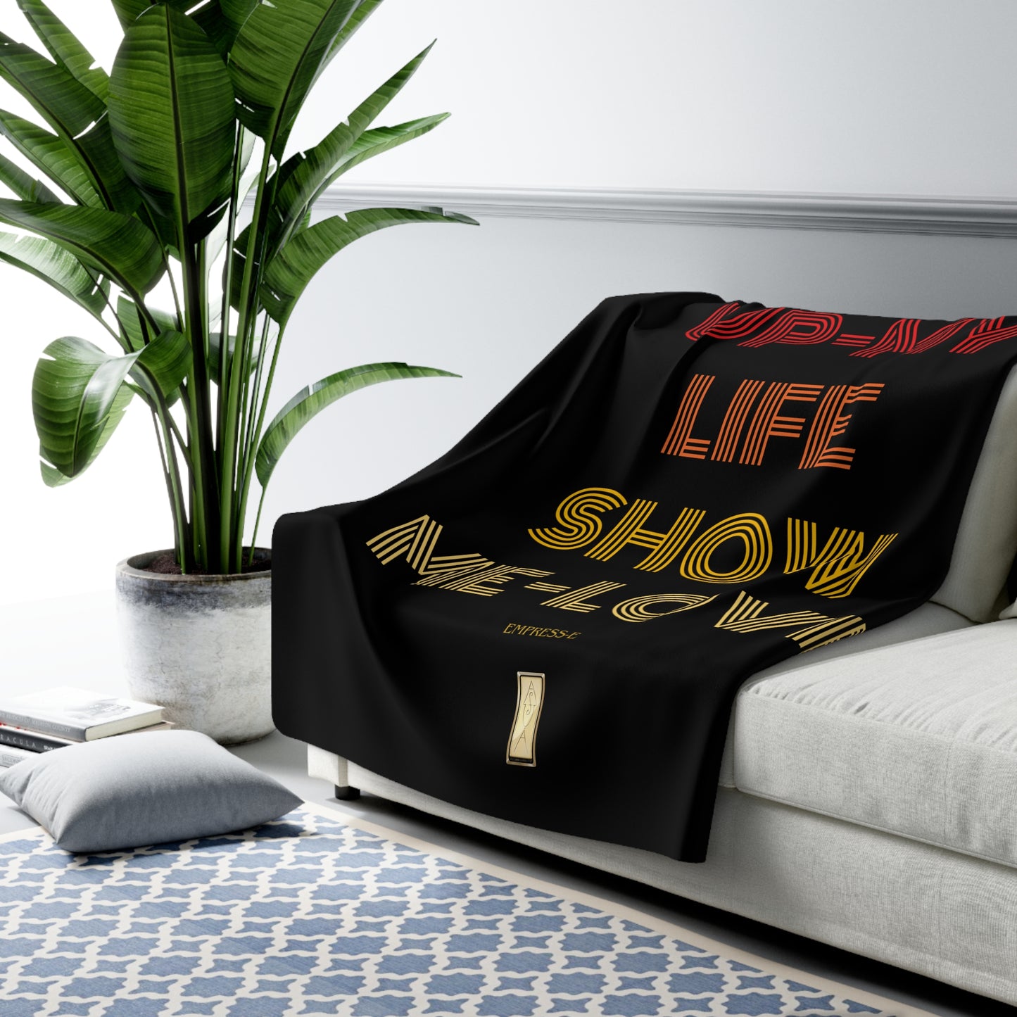 Sherpa Fleece Blanket -Light up my life show me love