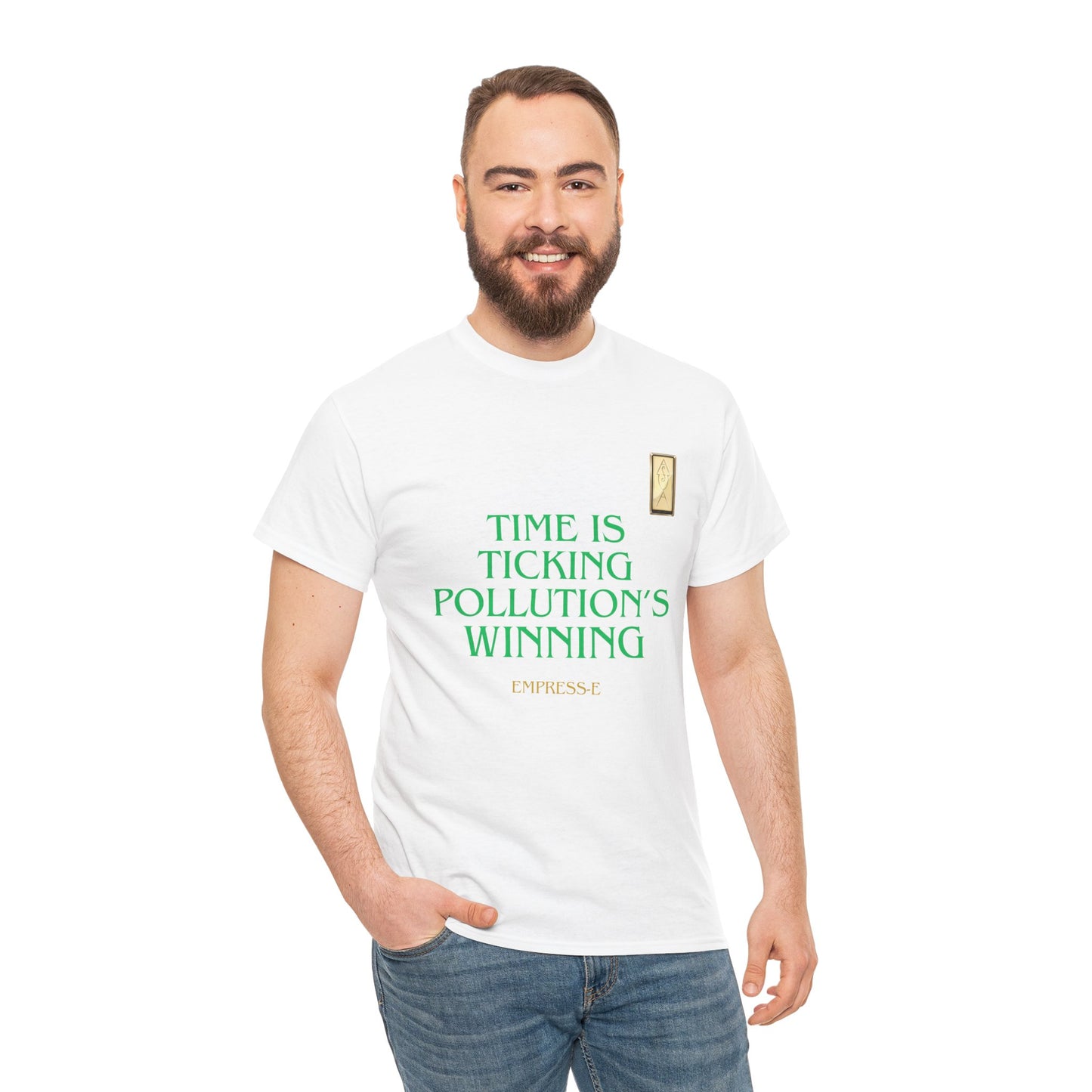 T-Shirt SAVE THE WORLD - GLOBAL WARMING - TIME IS TICKING POLLUTION'S WINNING