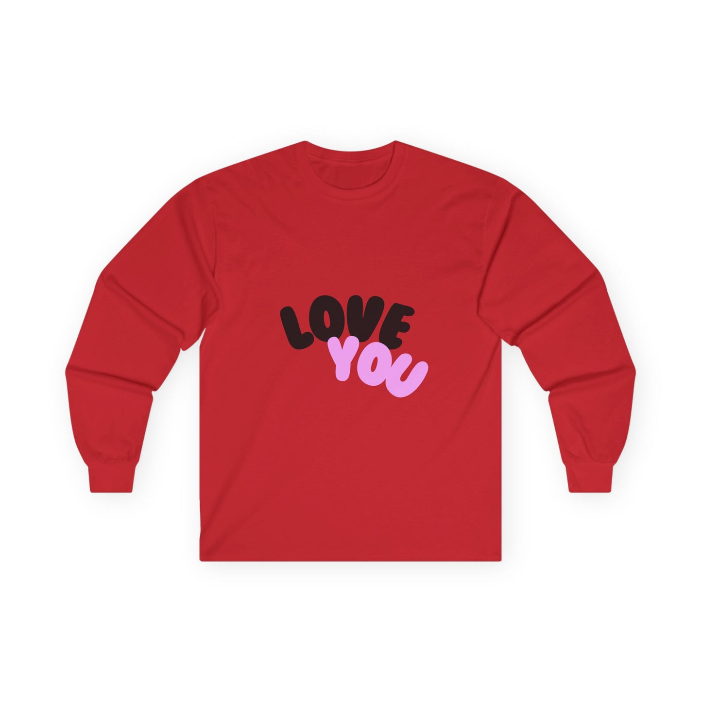 Love You Long Sleeve Tee, Romantic Couples Shirt, Valentine's Day Gift, Relationship Anniversary Top,