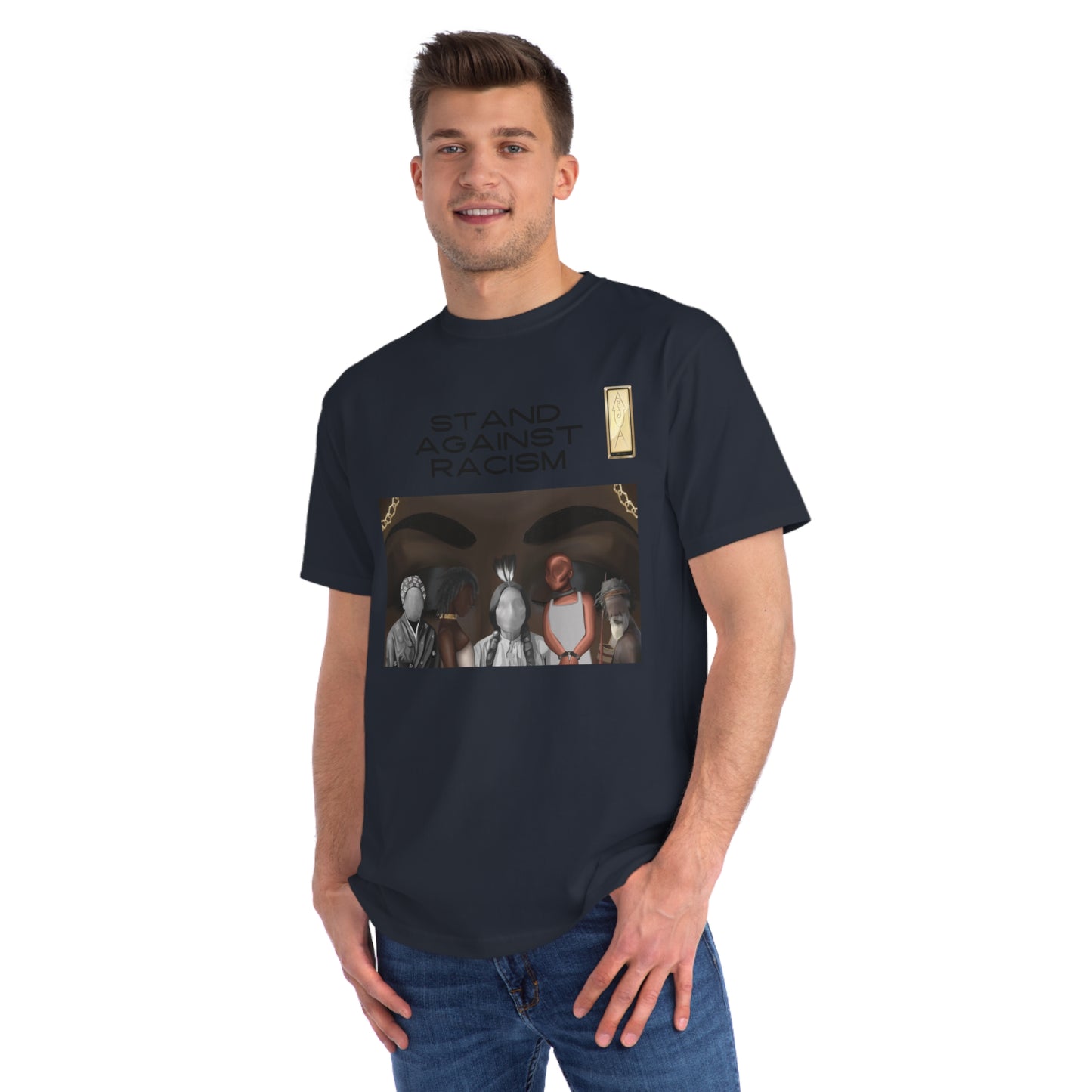 Unisex Organic T-Shirt - Stand Against Racism Graphic Tee