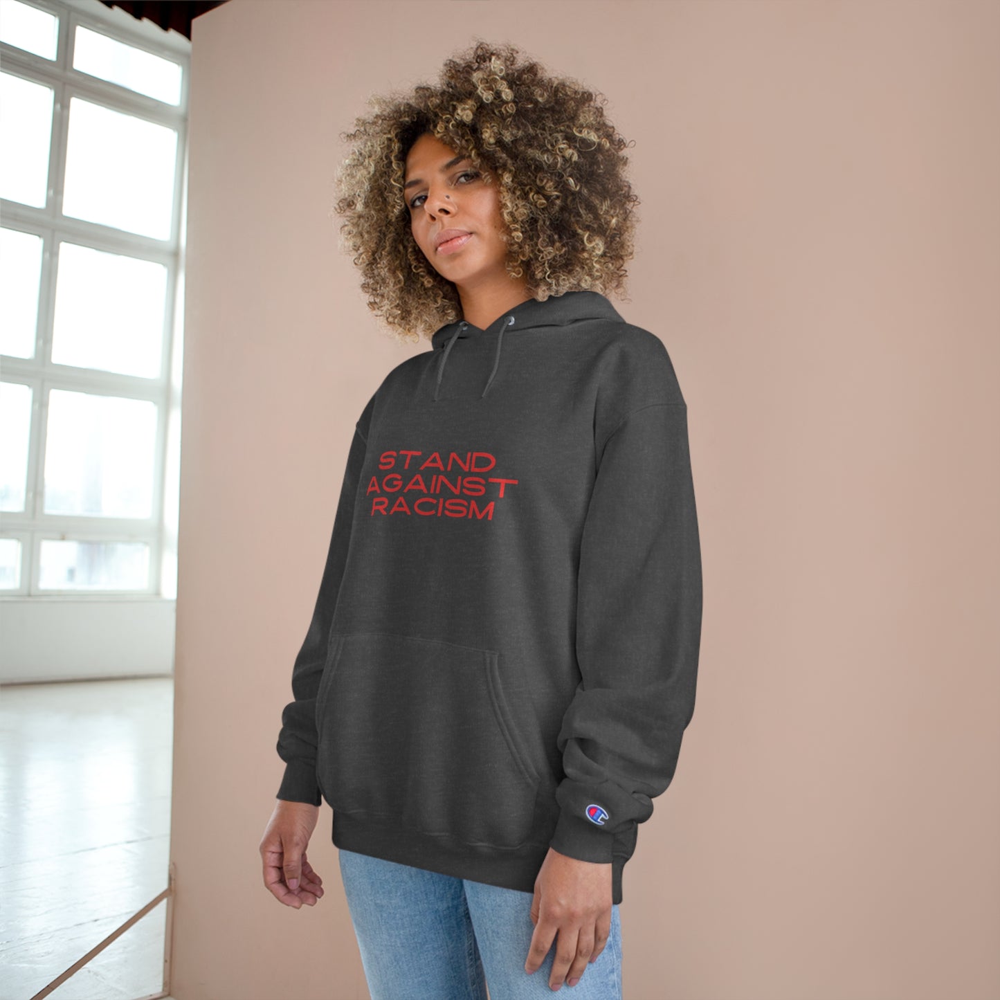 Champion Hoodie - STAND AGAINST RACISM, Pullover