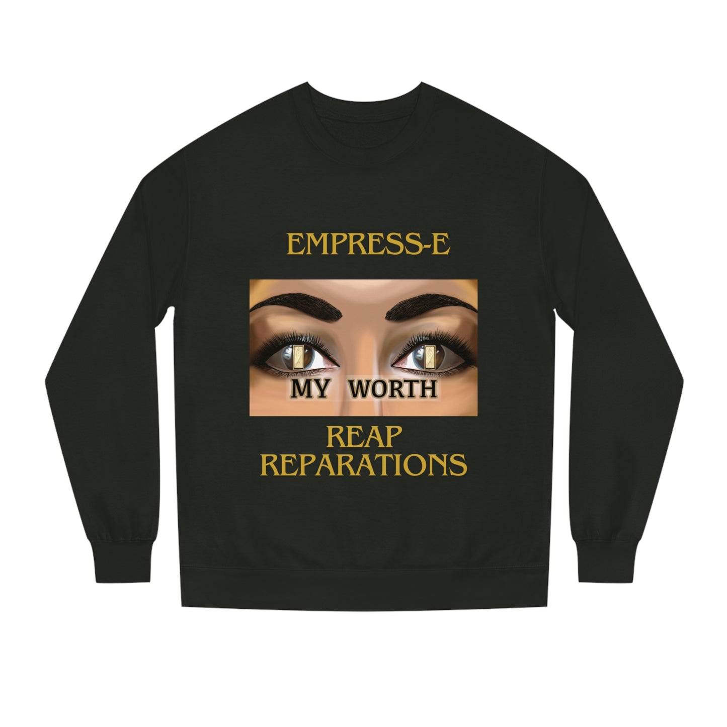 B- History Unisex Crew Neck Sweatshirt - MY WORTH Reparations, African American