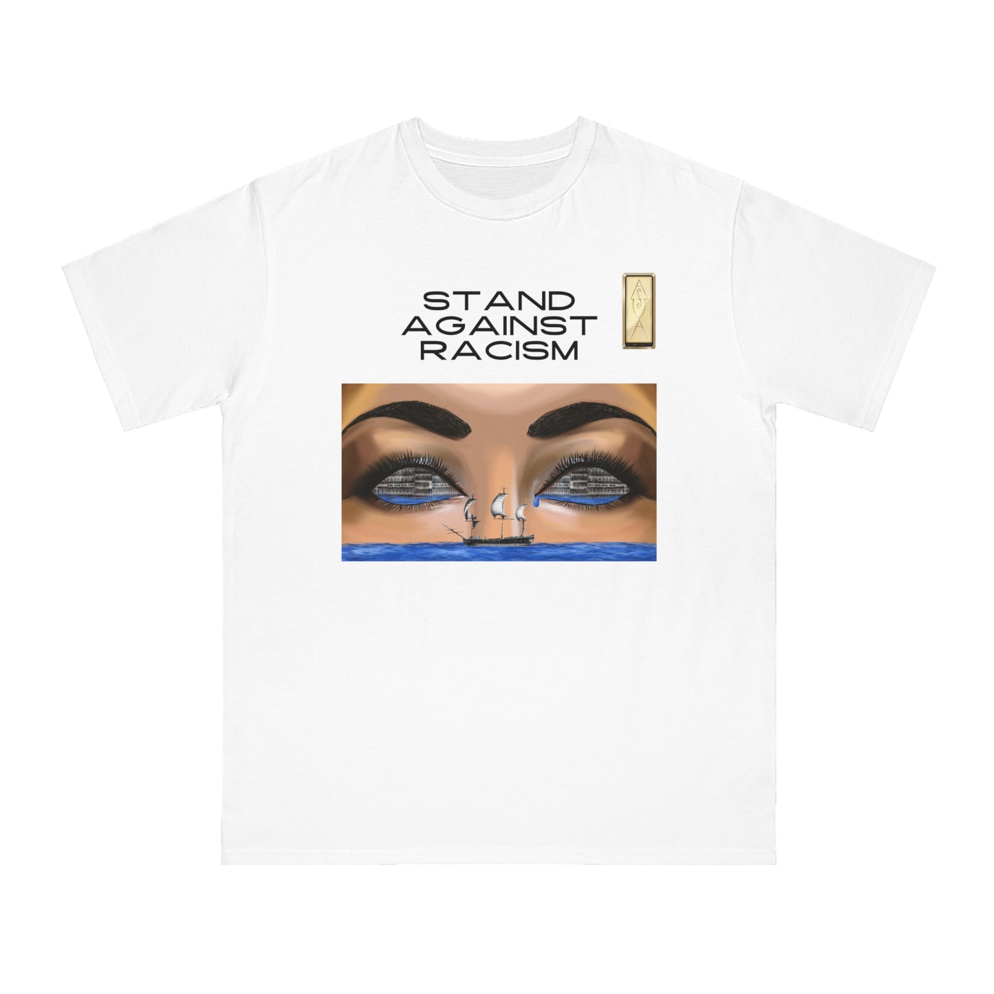 Organic Unisex Classic T-Shirt - Stand Against Racism SLAVE SHIP Graphic Tee