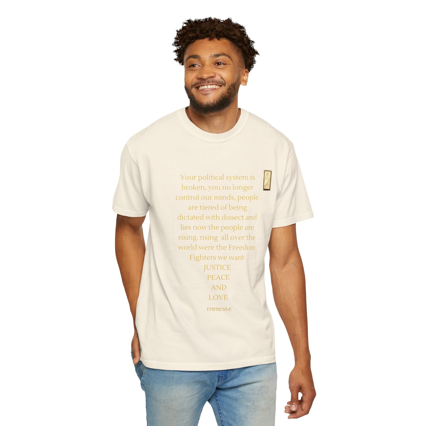Unisex Garment-Dyed T-shirt- Your political system is broken