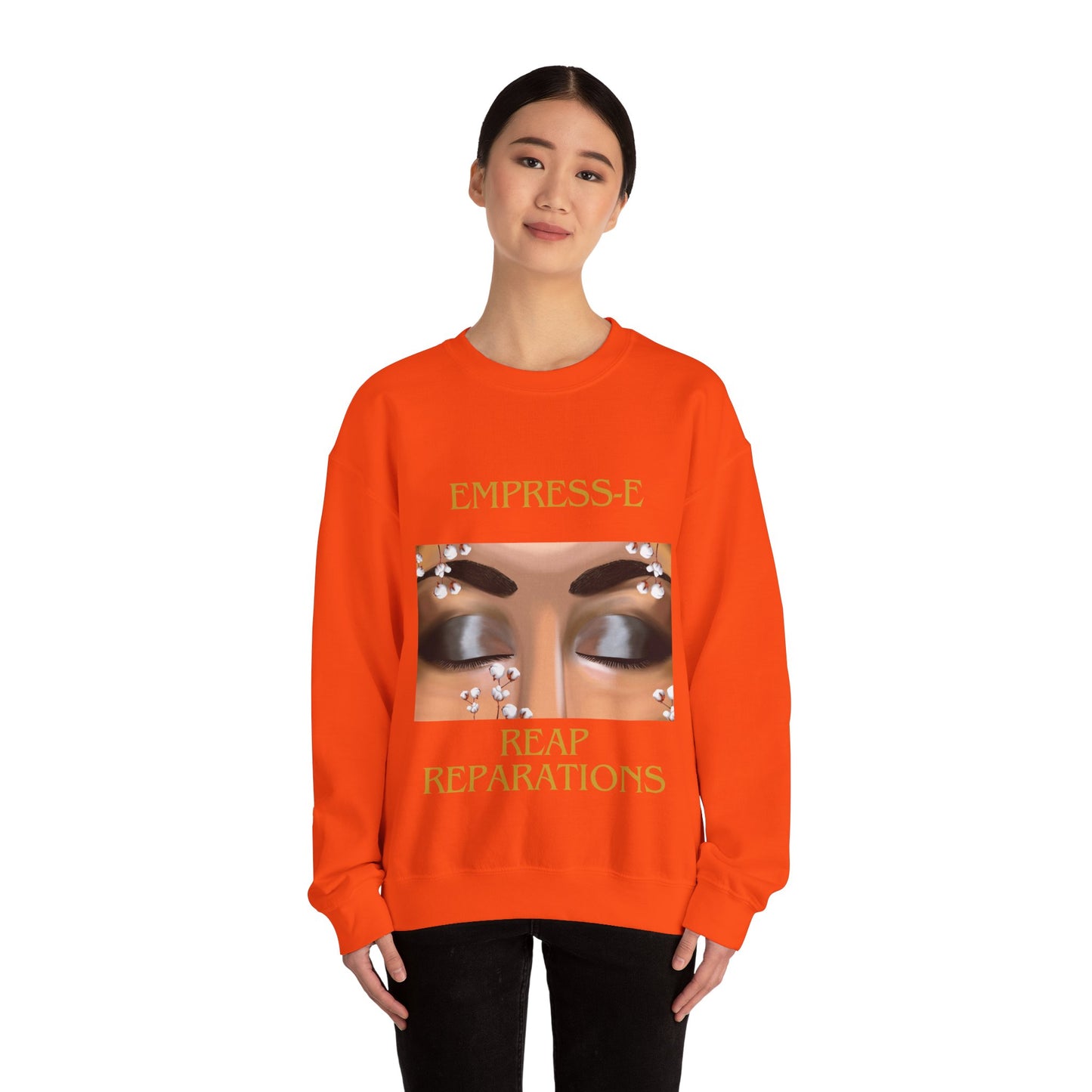 Unisex Heavy Blend™ Crewneck Sweatshirt. :  EMPRESS-E. COTTON FIELD.