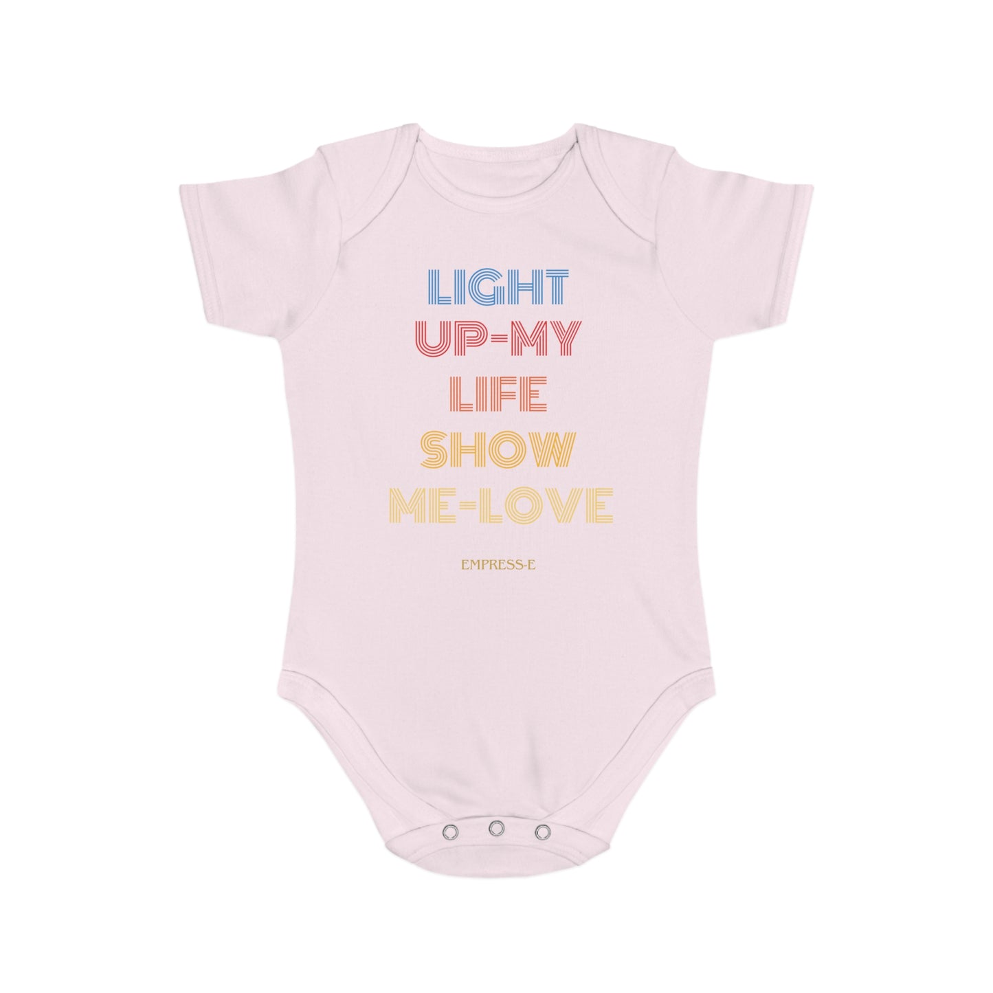 Short Sleeve Baby Bodysuit : LIVE LIFE LOVE