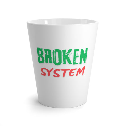 Broken System Latte Mug - Perfect Gift for Coffee Lovers
