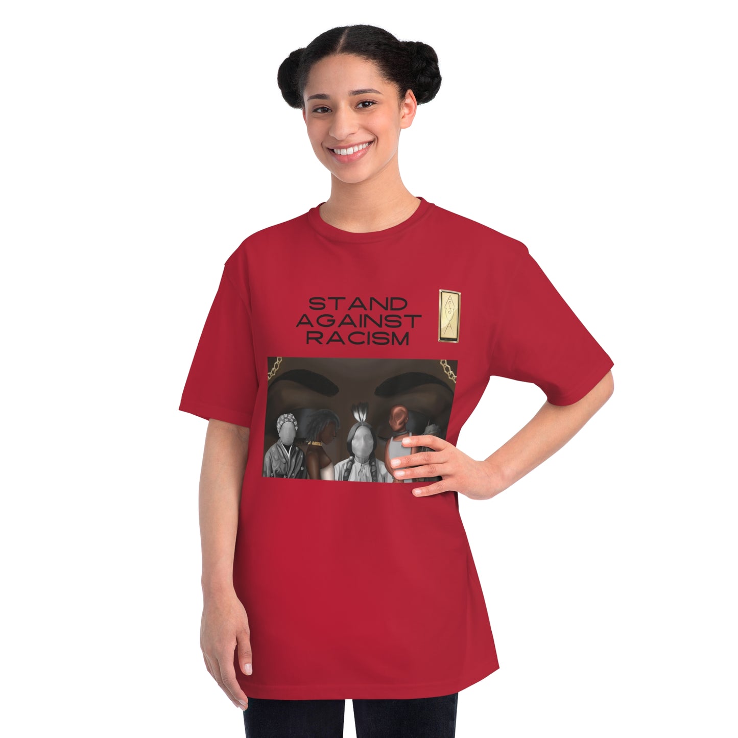 Unisex Organic T-Shirt - Stand Against Racism Graphic Tee