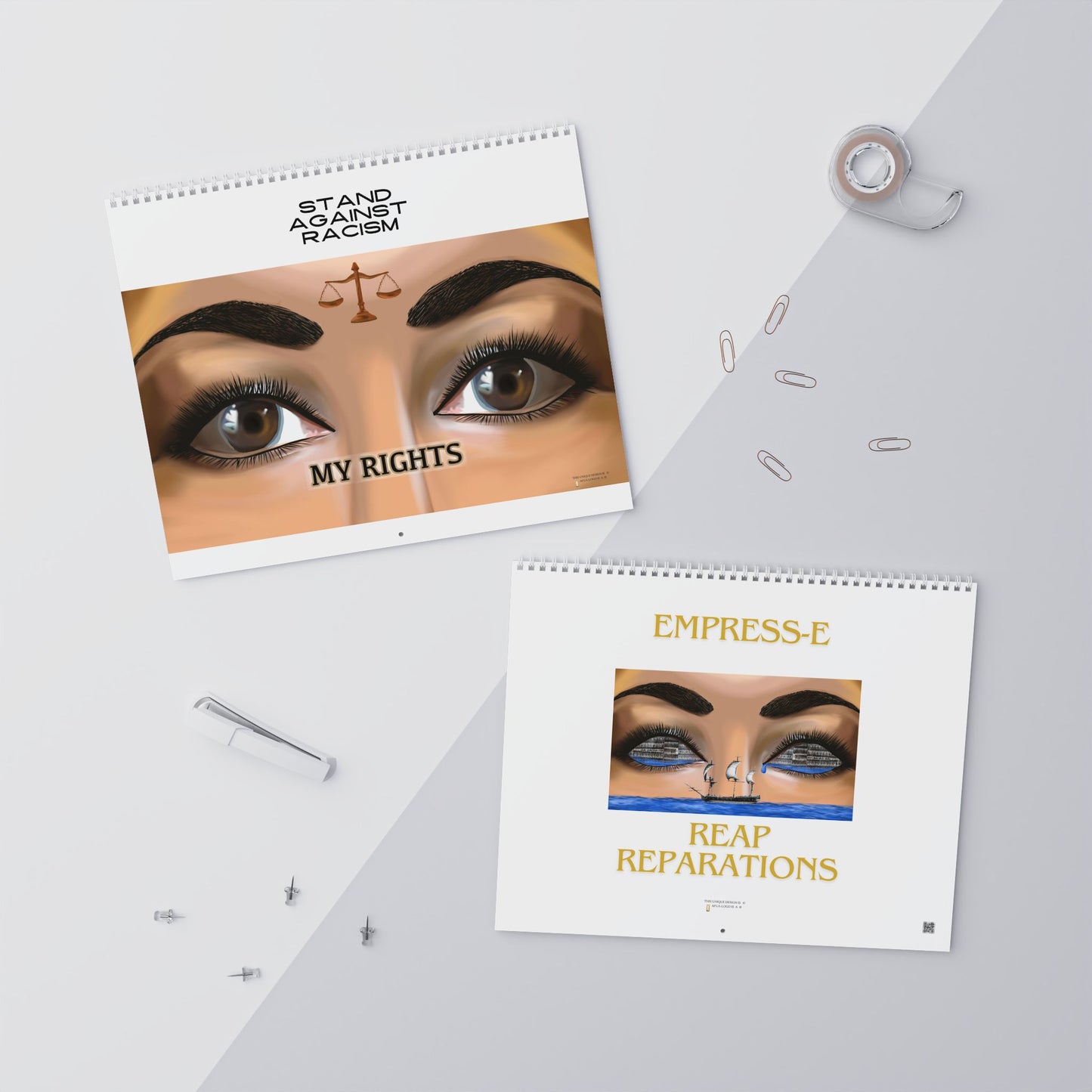 Wall Calendar — Empress‑E "Reap Reparations" 2026 (Affirmation Art)