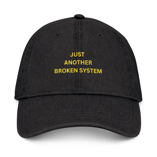 Embroidered Denim Hat - Just Another Broken System