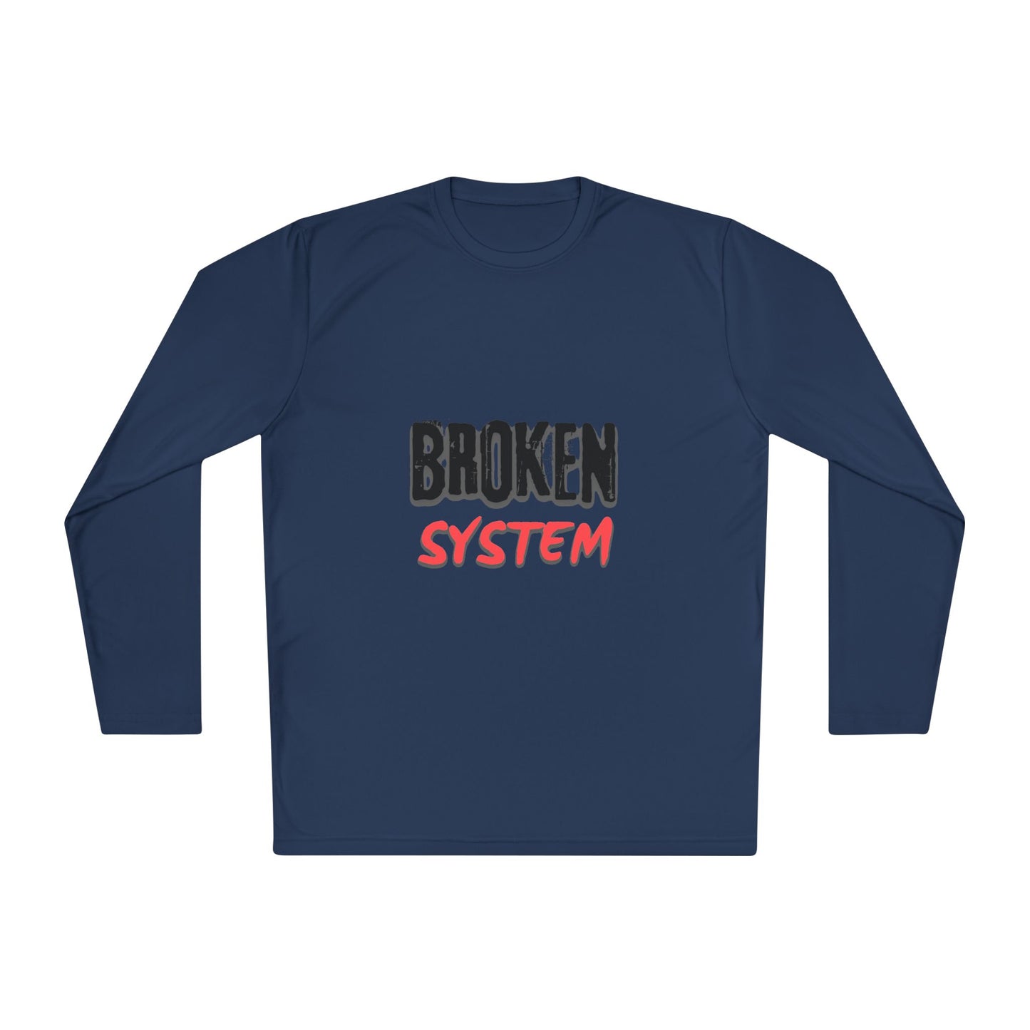 Broken System Unisex Lightweight Long Sleeve Tee - Trendy Graphic Tee, Rebellion Shirt, Activist Clothing, Protest Apparel, Political